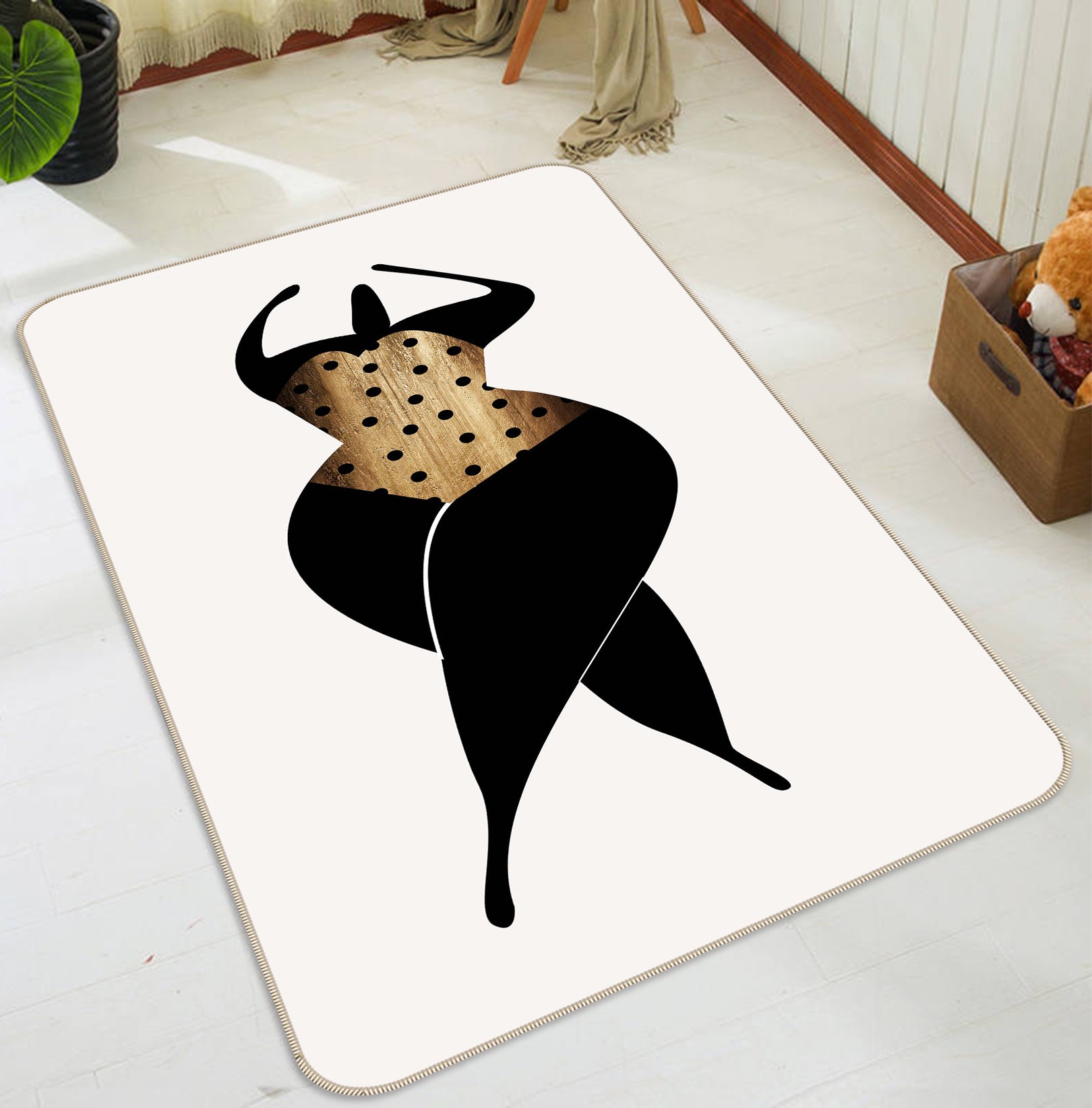 3D Dance Portrait 1030 Boris Draschoff Rug Non Slip Rug Mat