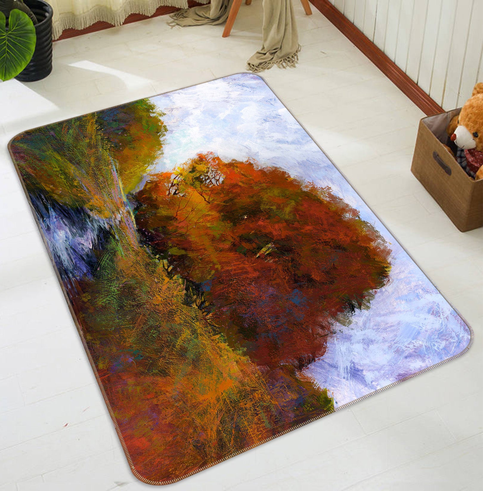 3D Autumn Forest 102 Michael Tienhaara Rug Non Slip Rug Matt