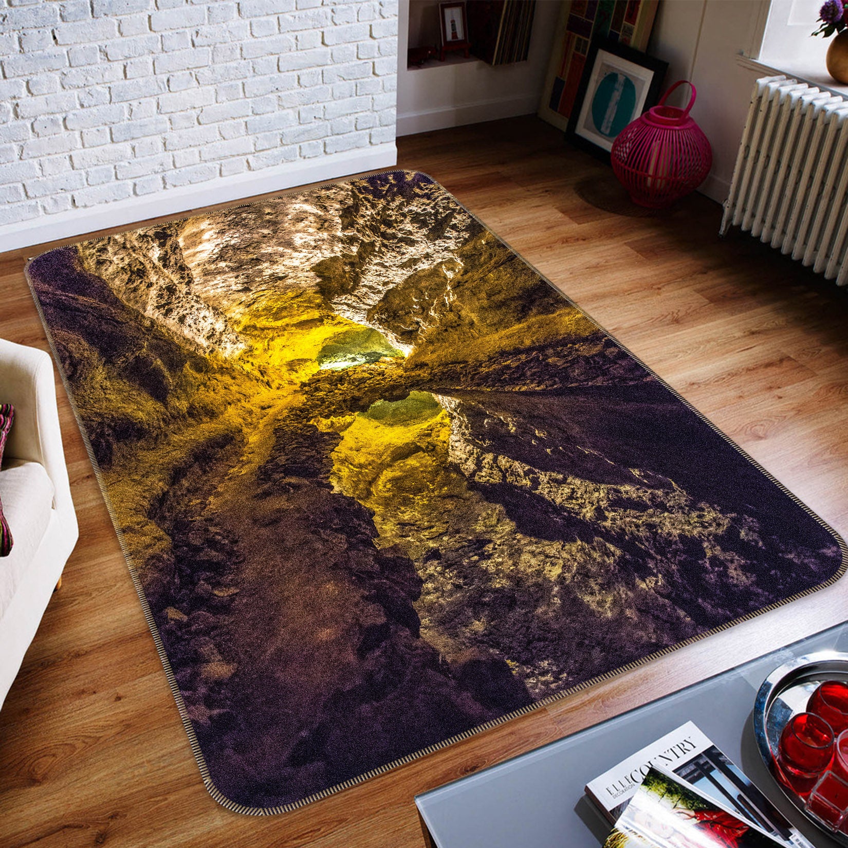 3D Stone Cave 26067 Non Slip Rug Mat