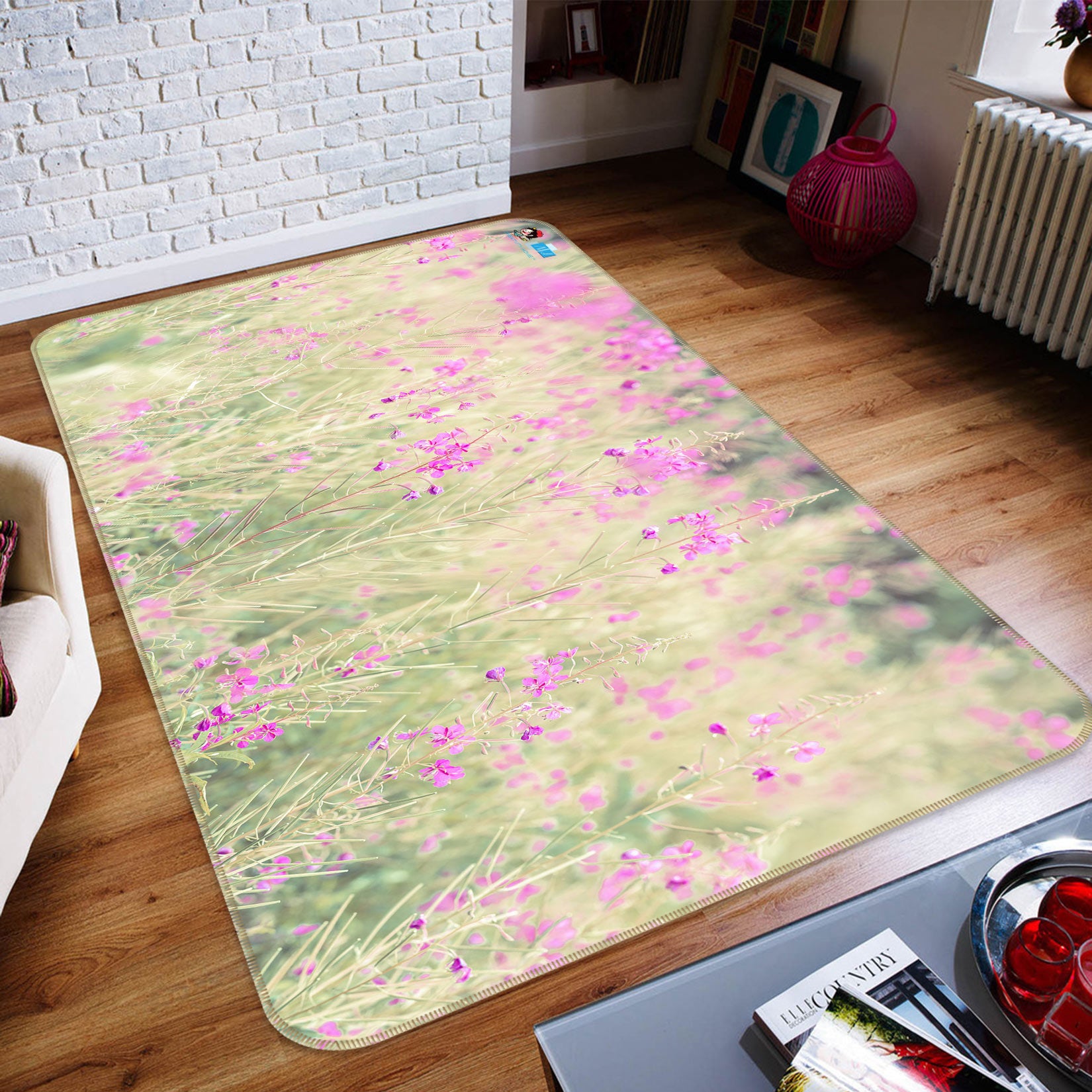 3D Wildflowers 6846 Assaf Frank Rug Non Slip Rug Mat