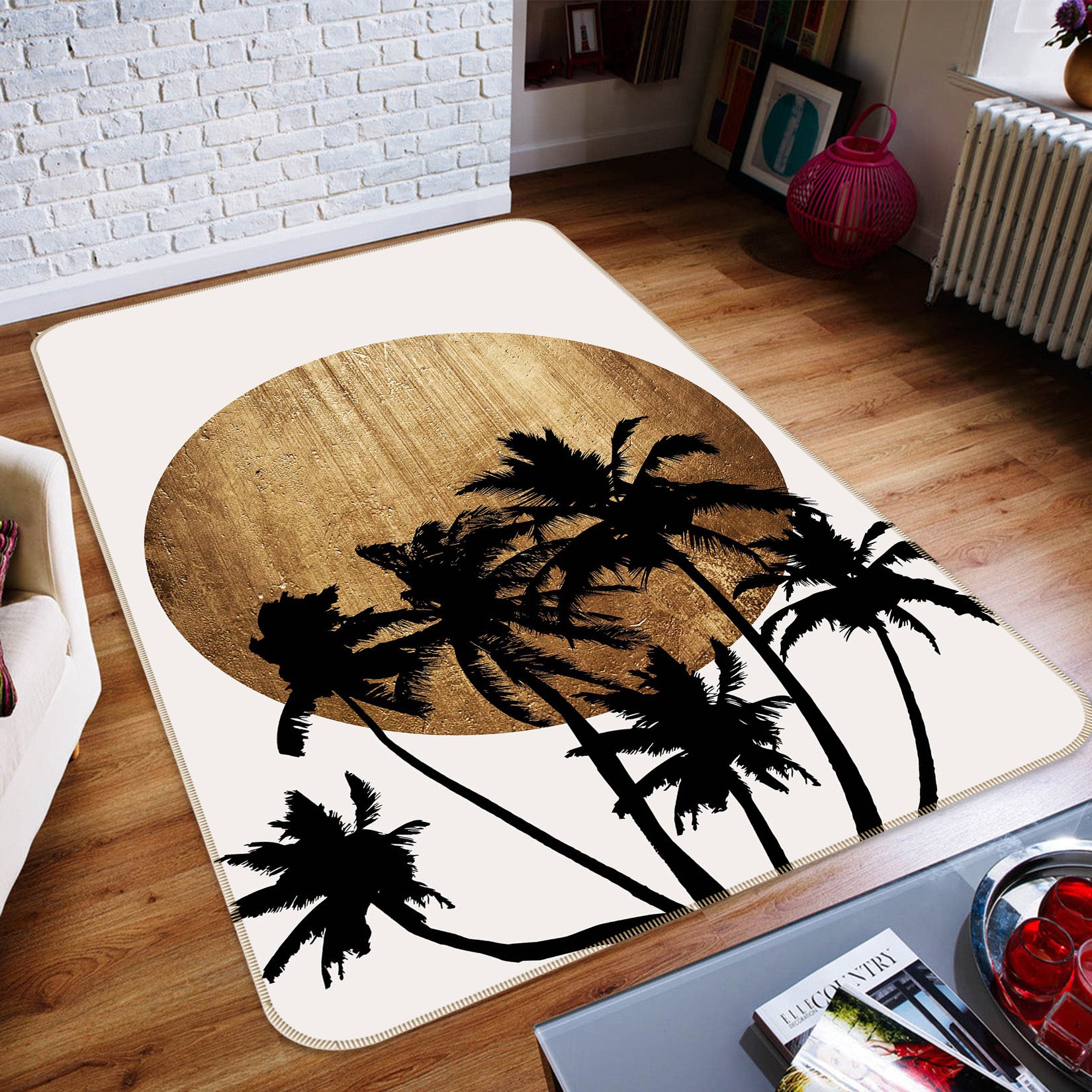 3D Miami Beach 1082 Boris Draschoff Rug Non Slip Rug Mat