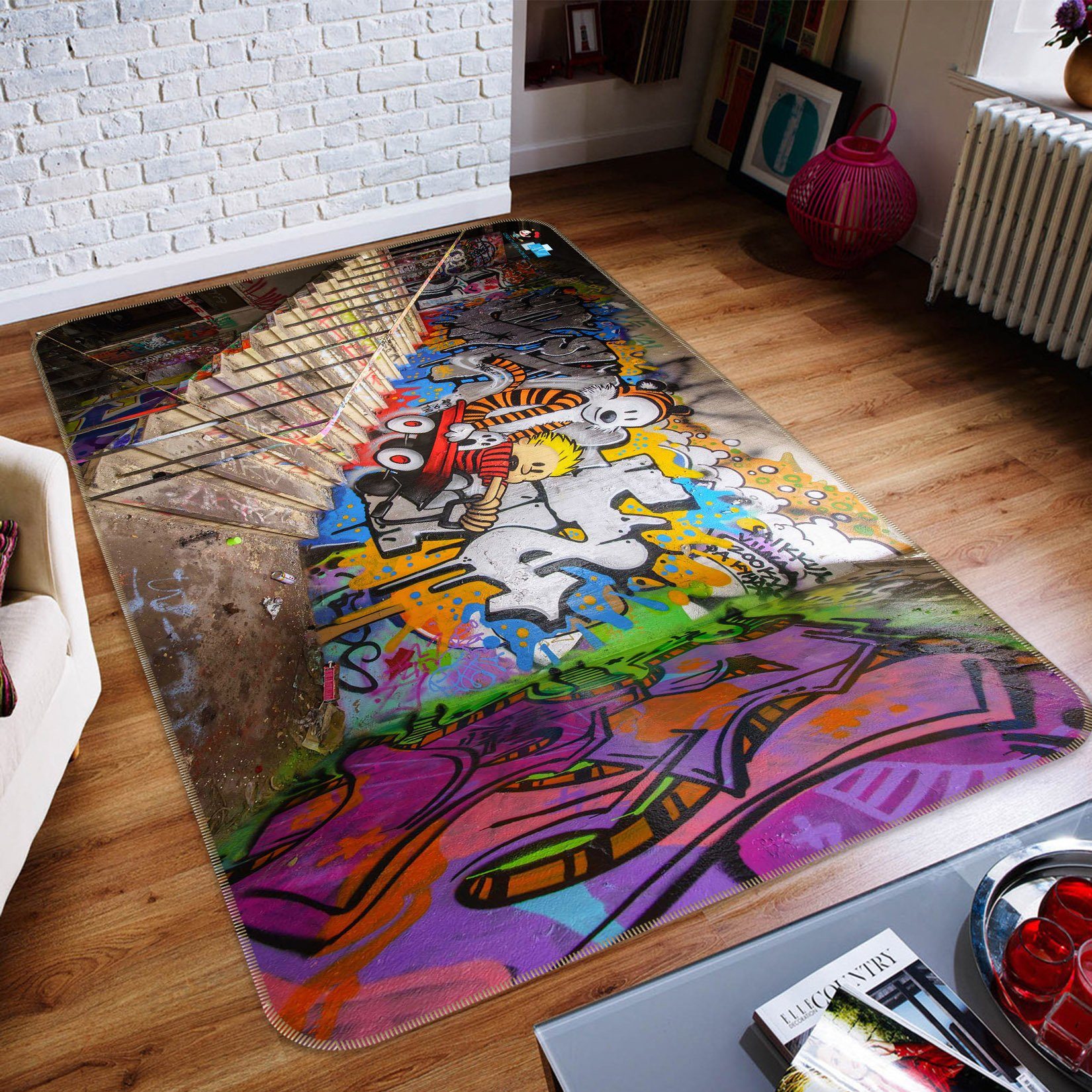 3D Graffiti Stairs 475 Non Slip Rug Mat Mat AJ Creativity Home 