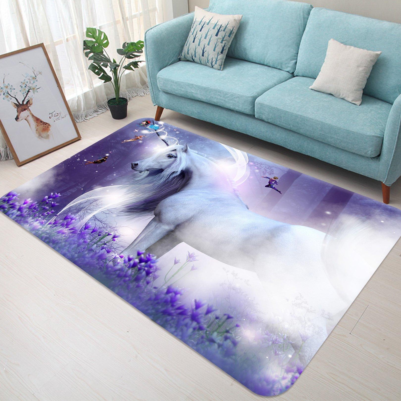 3D Elf Dreamy Unicorn 86 Non Slip Rug Mat Mat AJ Creativity Home 