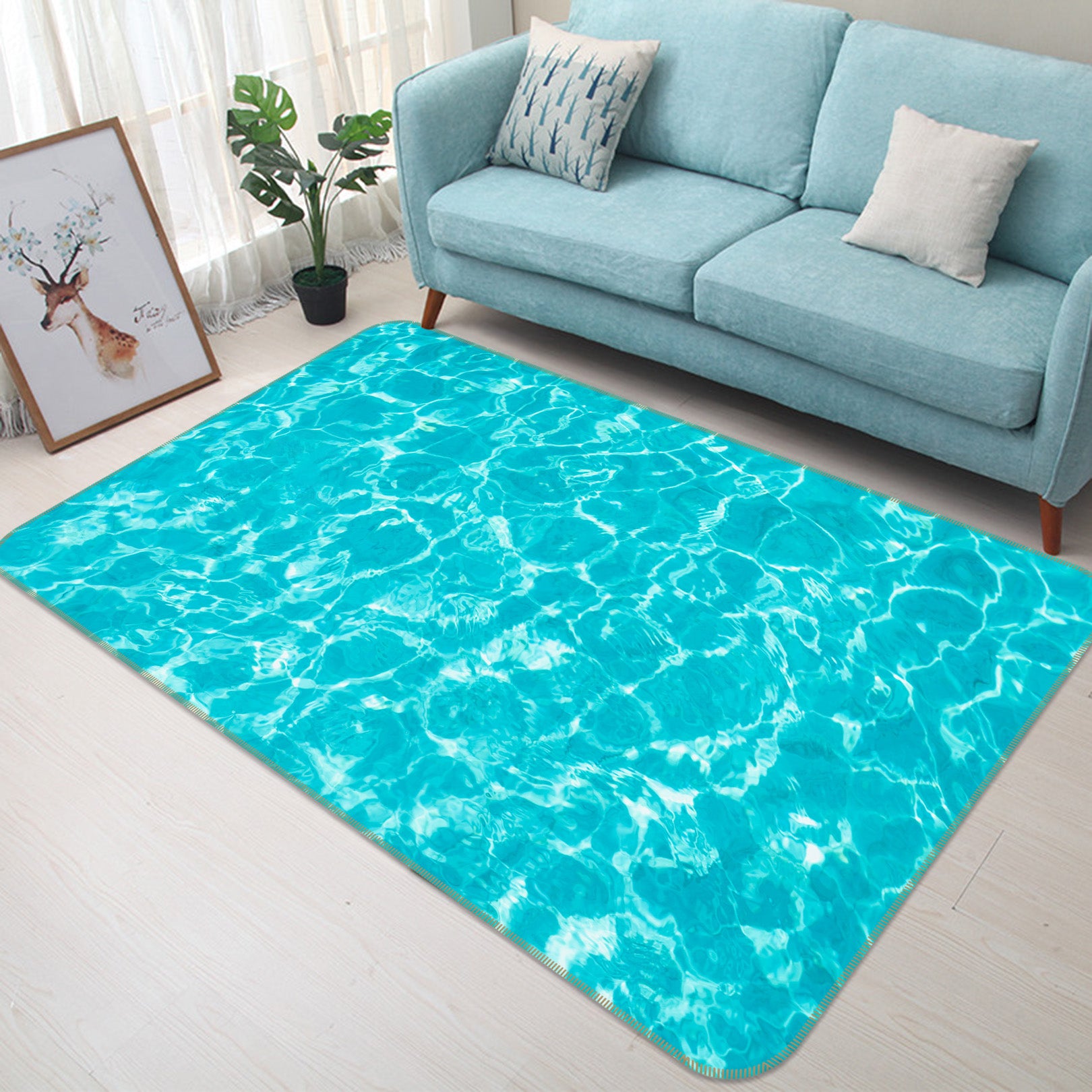 3D Water Ripple 34181 Non Slip Rug Mat