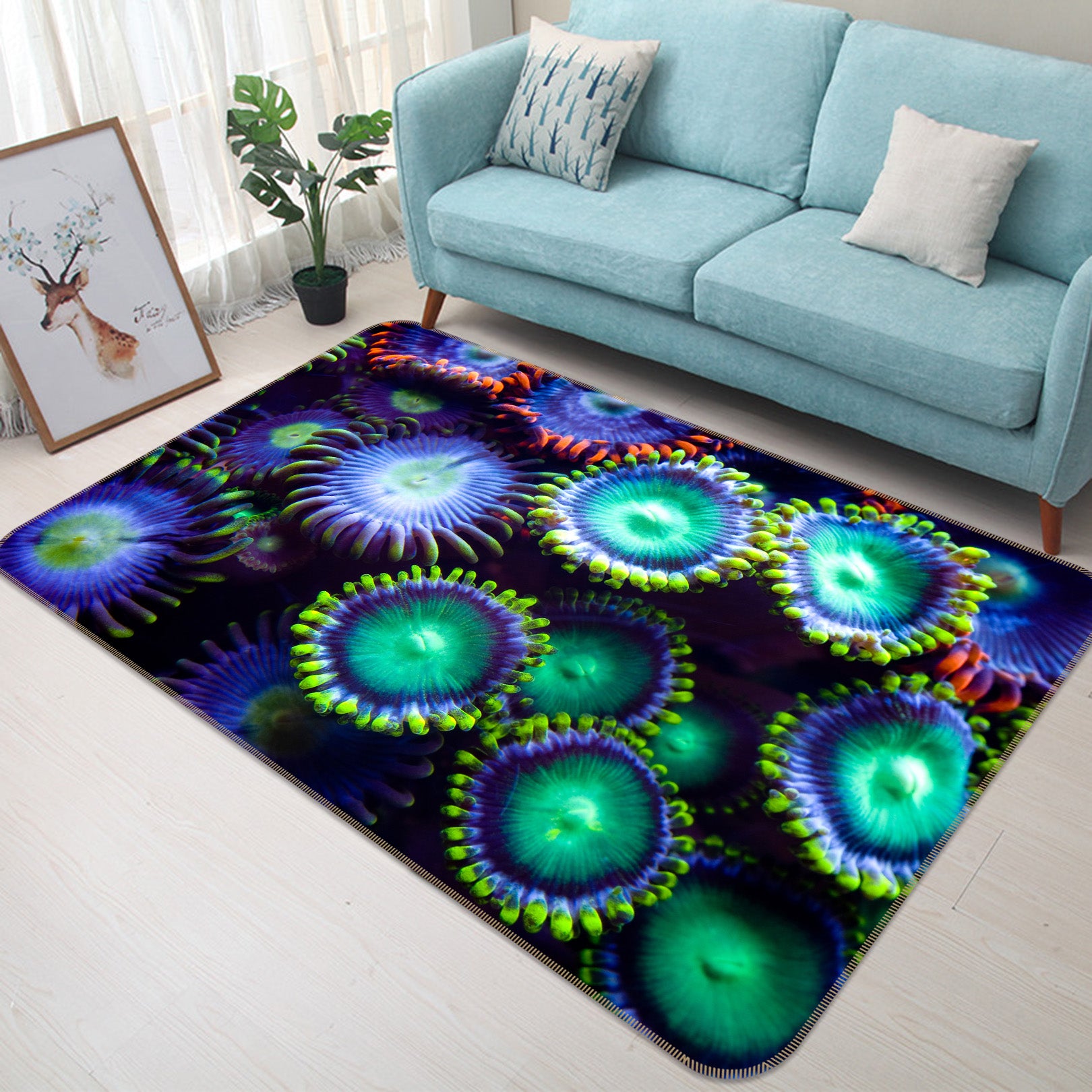 3D Green Submarine Plants 68168 Animal Non Slip Rug Mat