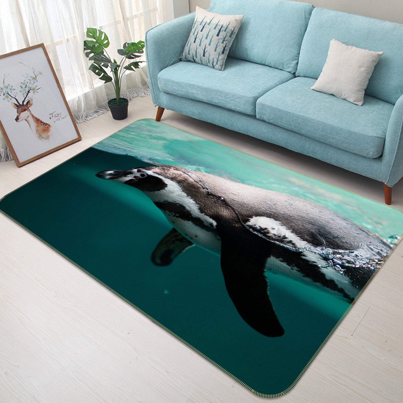 3D Penguin 82141 Animal Non Slip Rug Mat