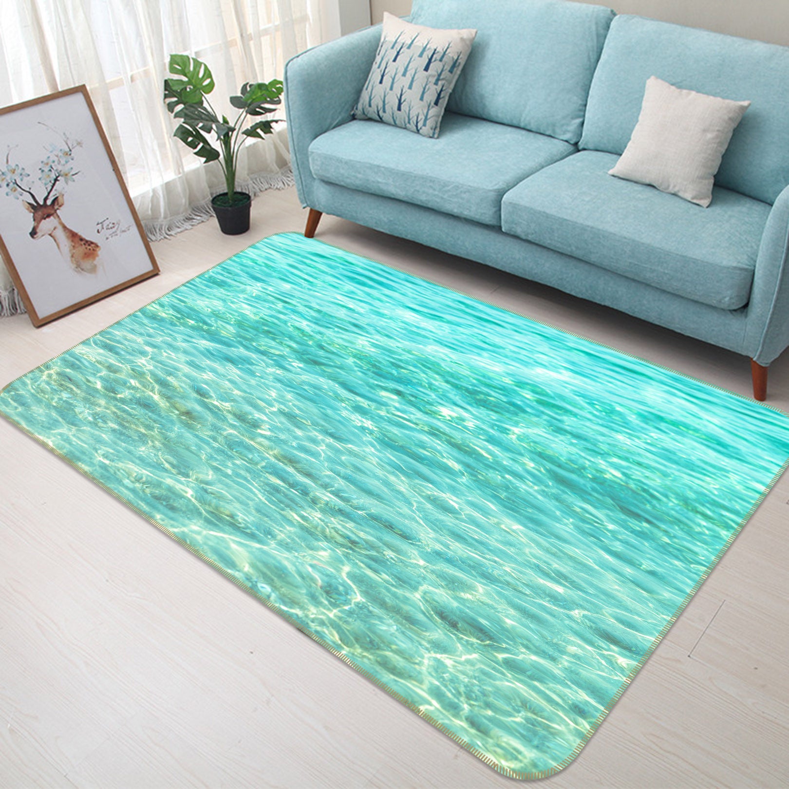 3D Ocean 83224 Assaf Frank Rug Non Slip Rug Mat