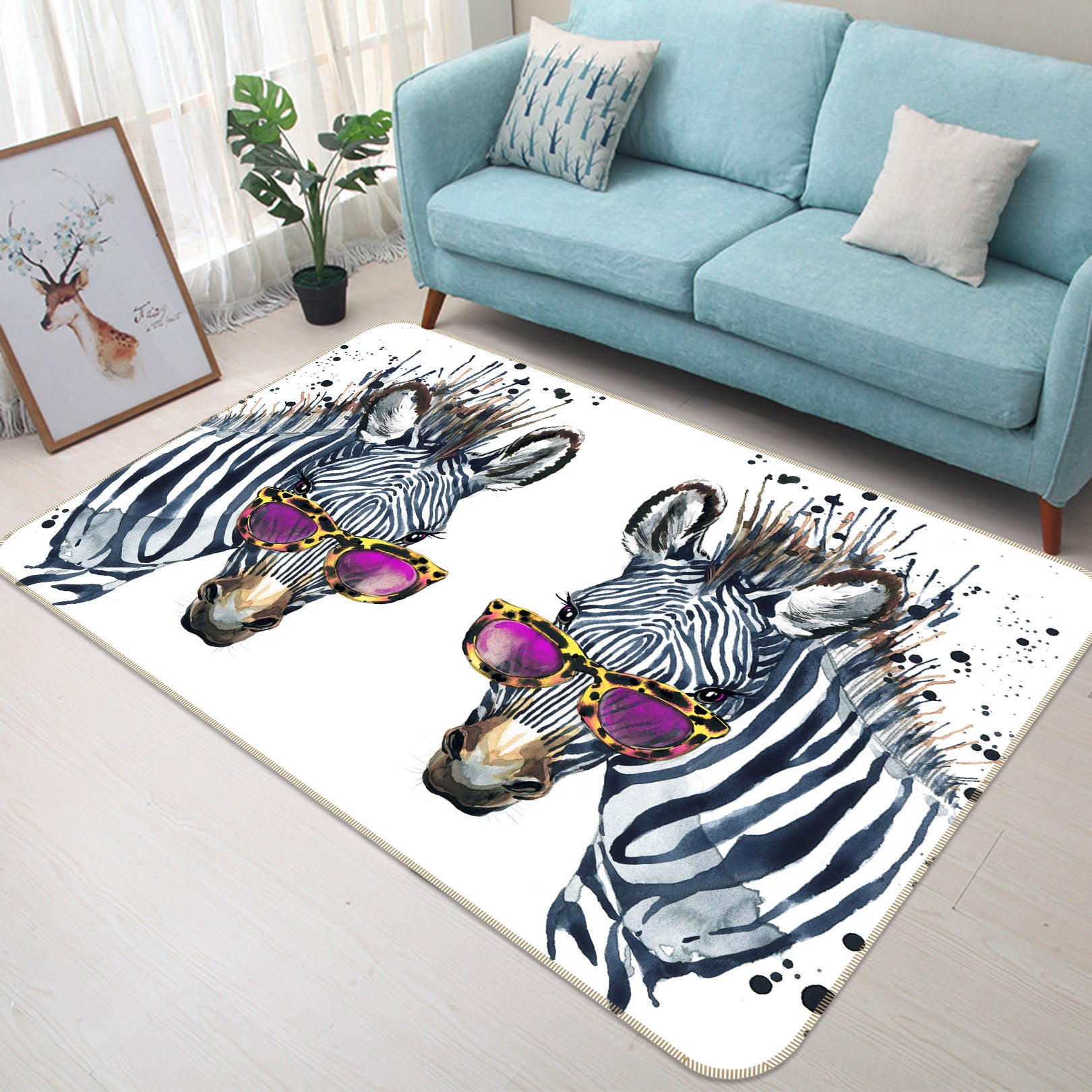 3D Zebra 68152 Animal Non Slip Rug Mat