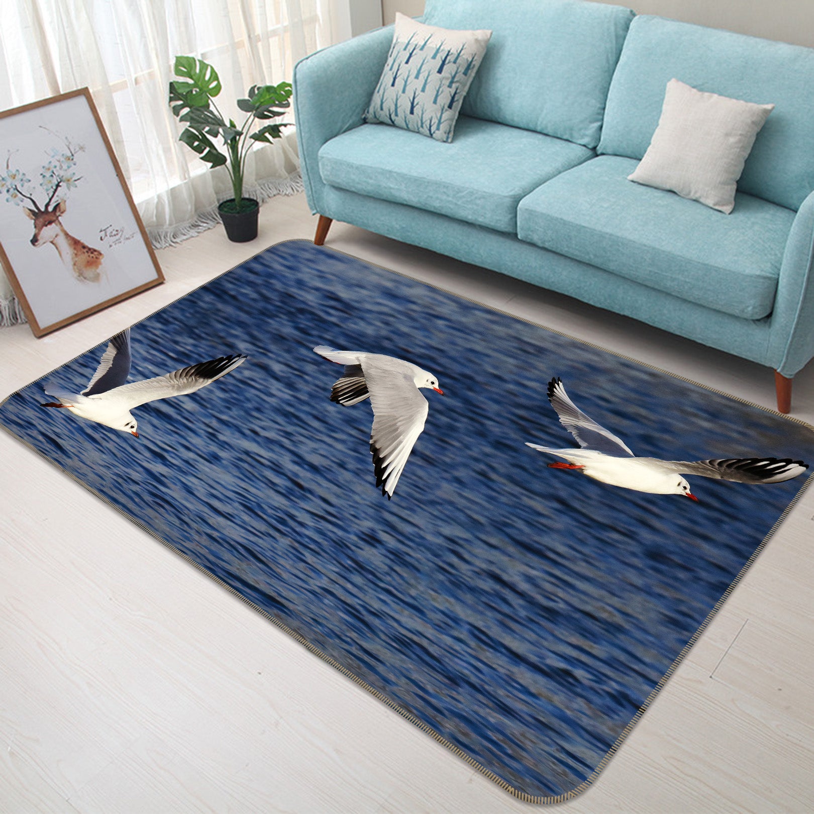 3D Seagull 69009 Animal Non Slip Rug Mat