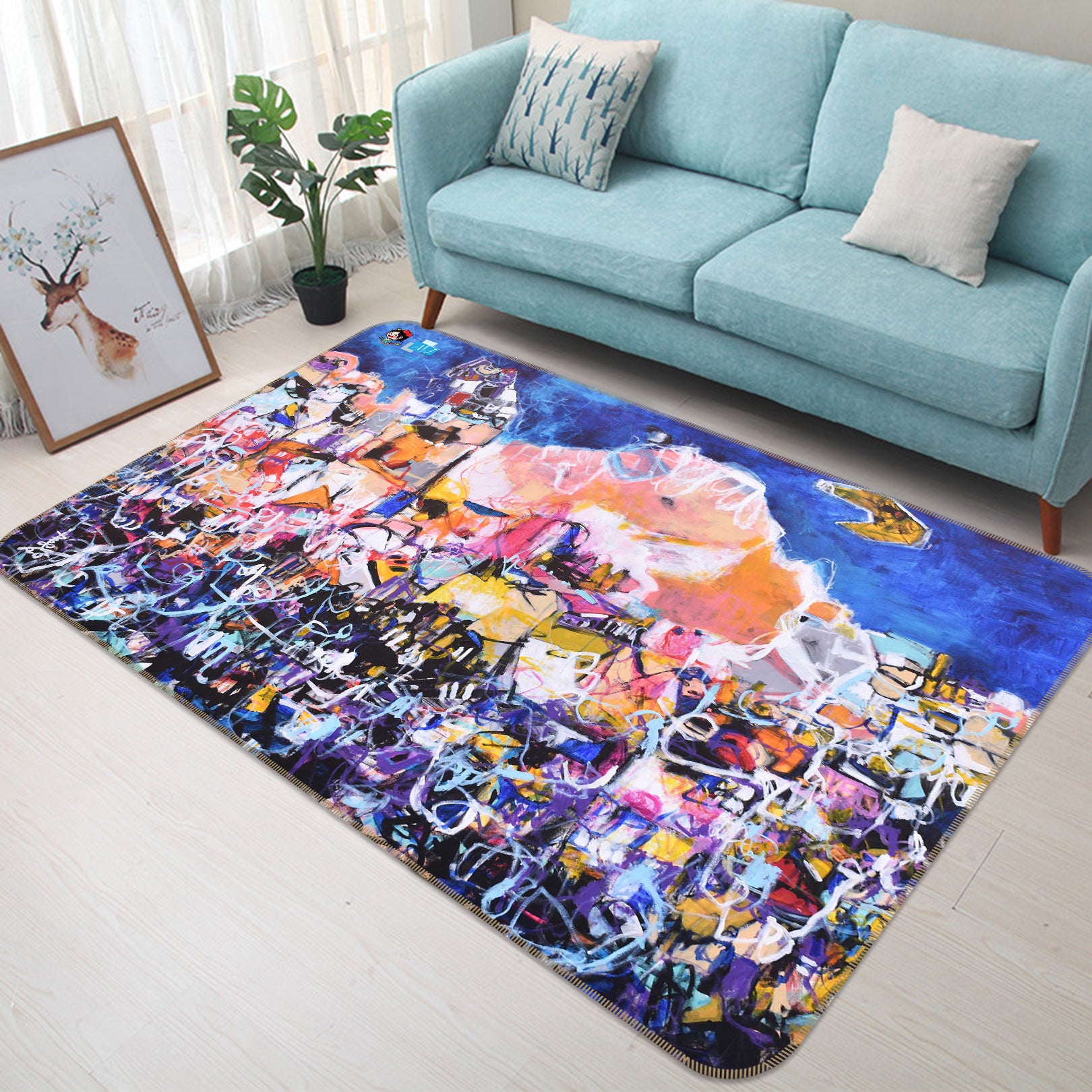 3D Abstract Painting 123108 Misako Chida Rug Non Slip Rug Mat