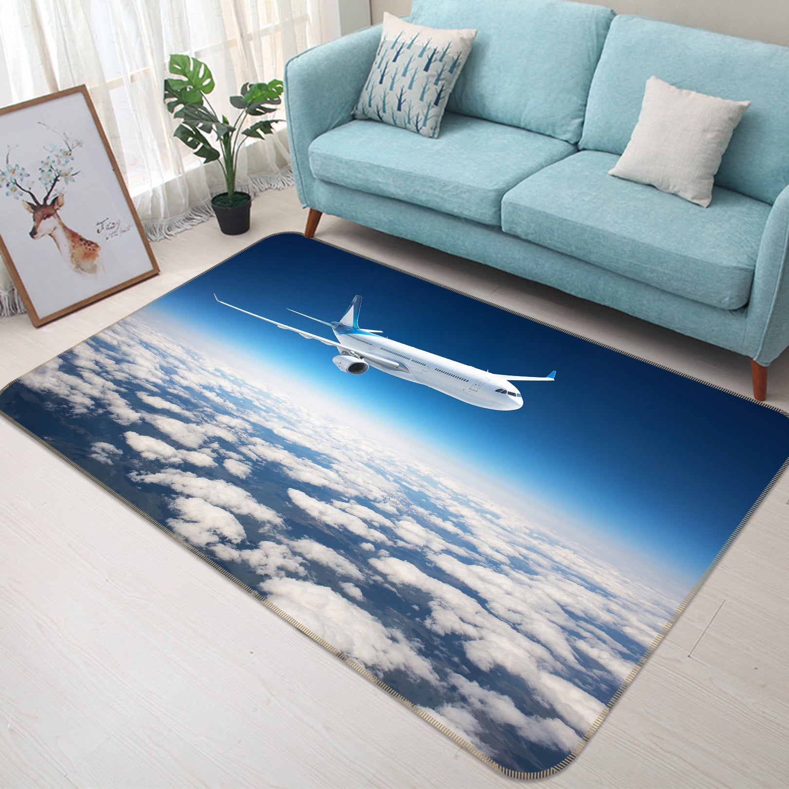 3D Sky Aircraft 68095 Vehicle Non Slip Rug Mat