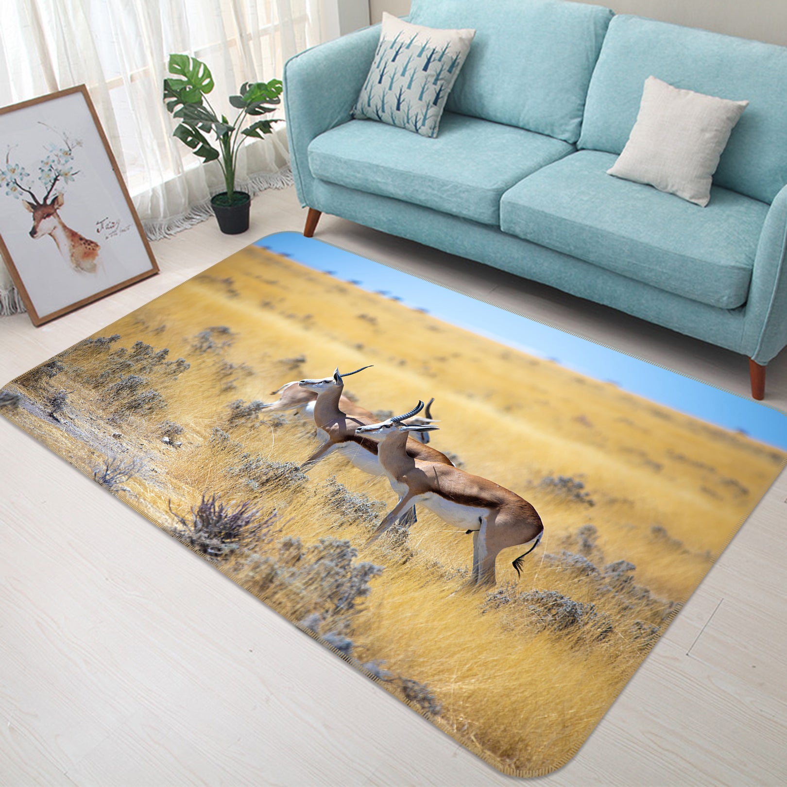 3D Antelope 82152 Animal Non Slip Rug Mat