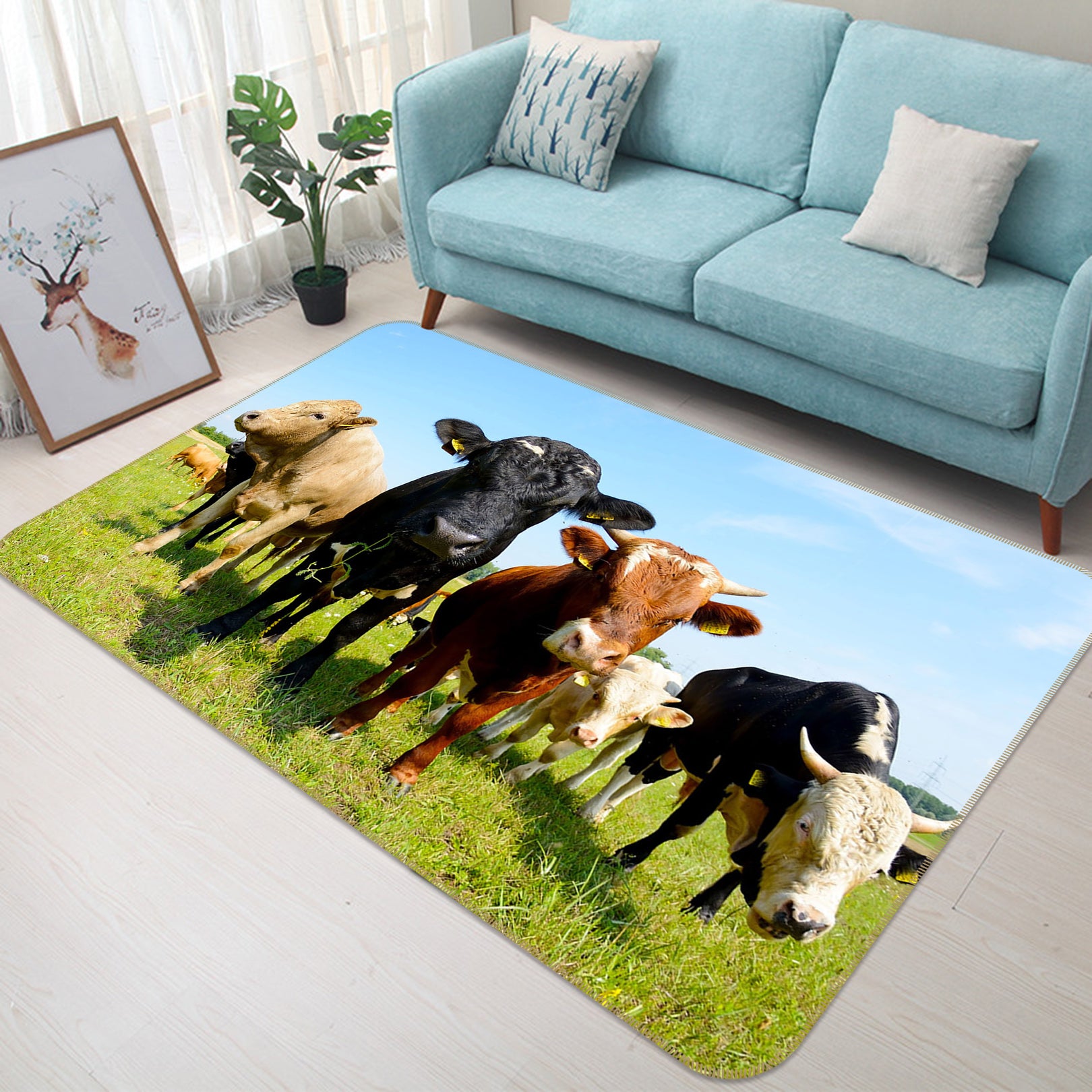 3D Cattle Herd  82090 Animal Non Slip Rug Mat