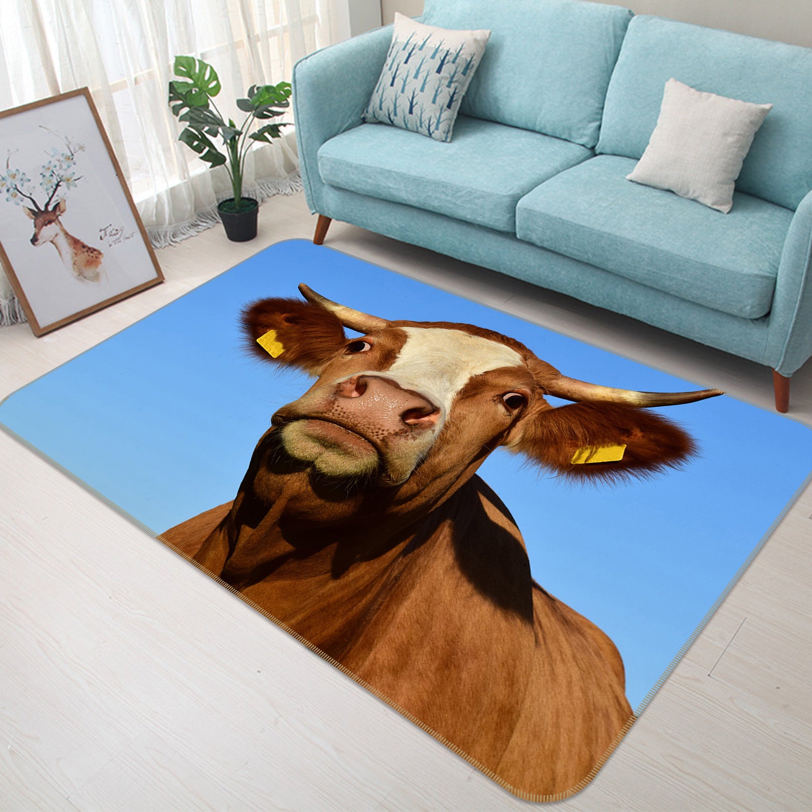 3D Cattle  82087 Animal Non Slip Rug Mat