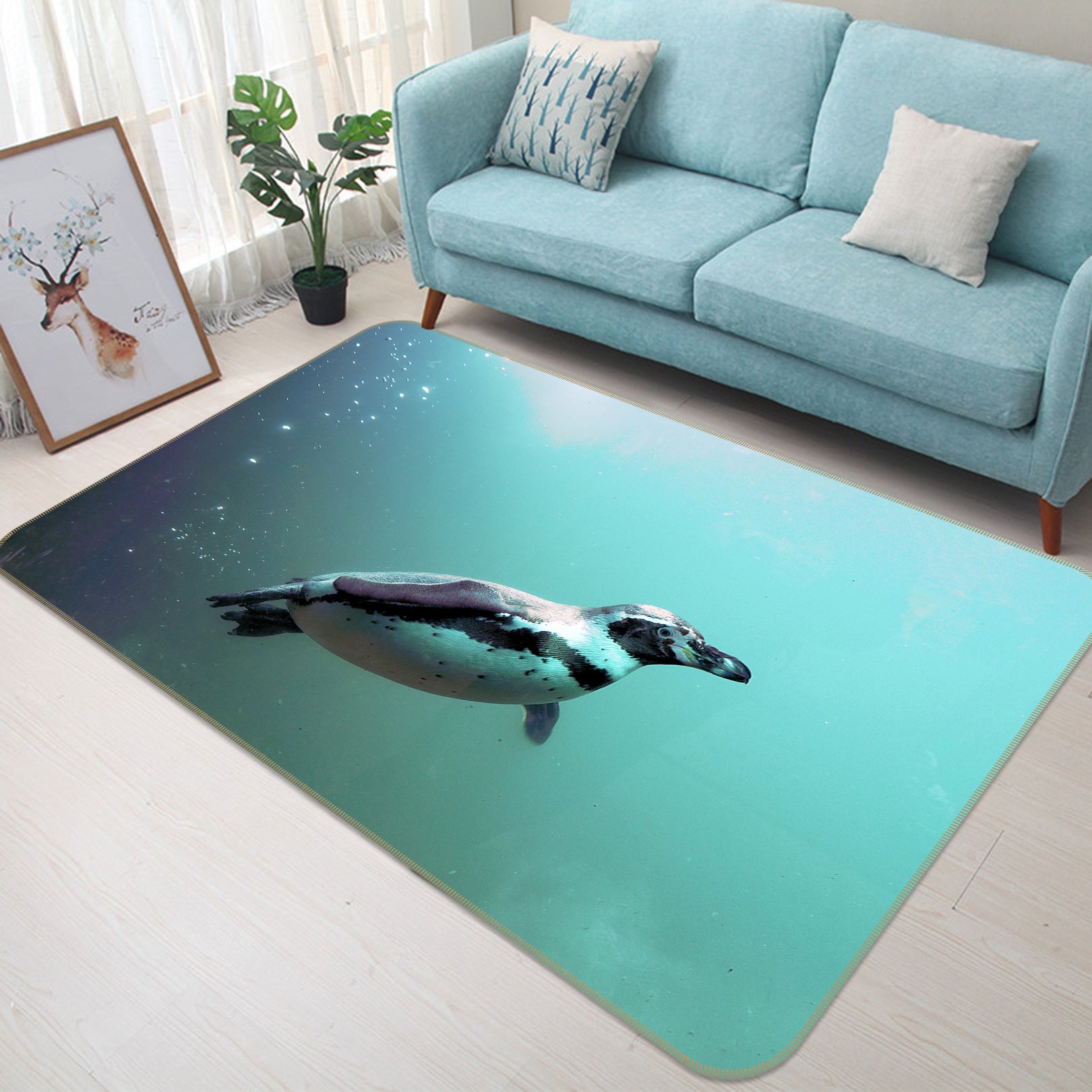 3D Penguin 82140 Animal Non Slip Rug Mat