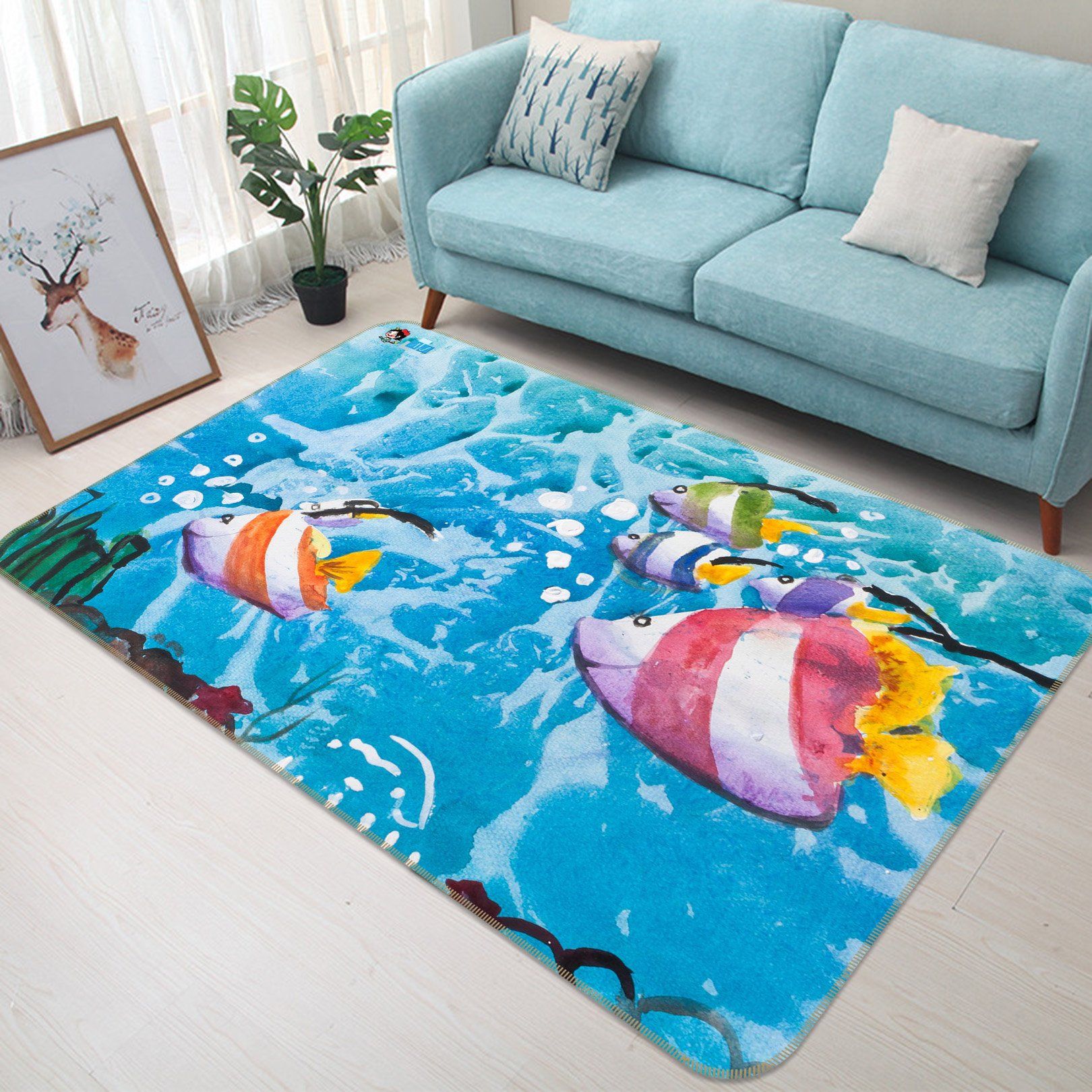 3D Painting Fish 411 Non Slip Rug Mat Mat AJ Creativity Home 