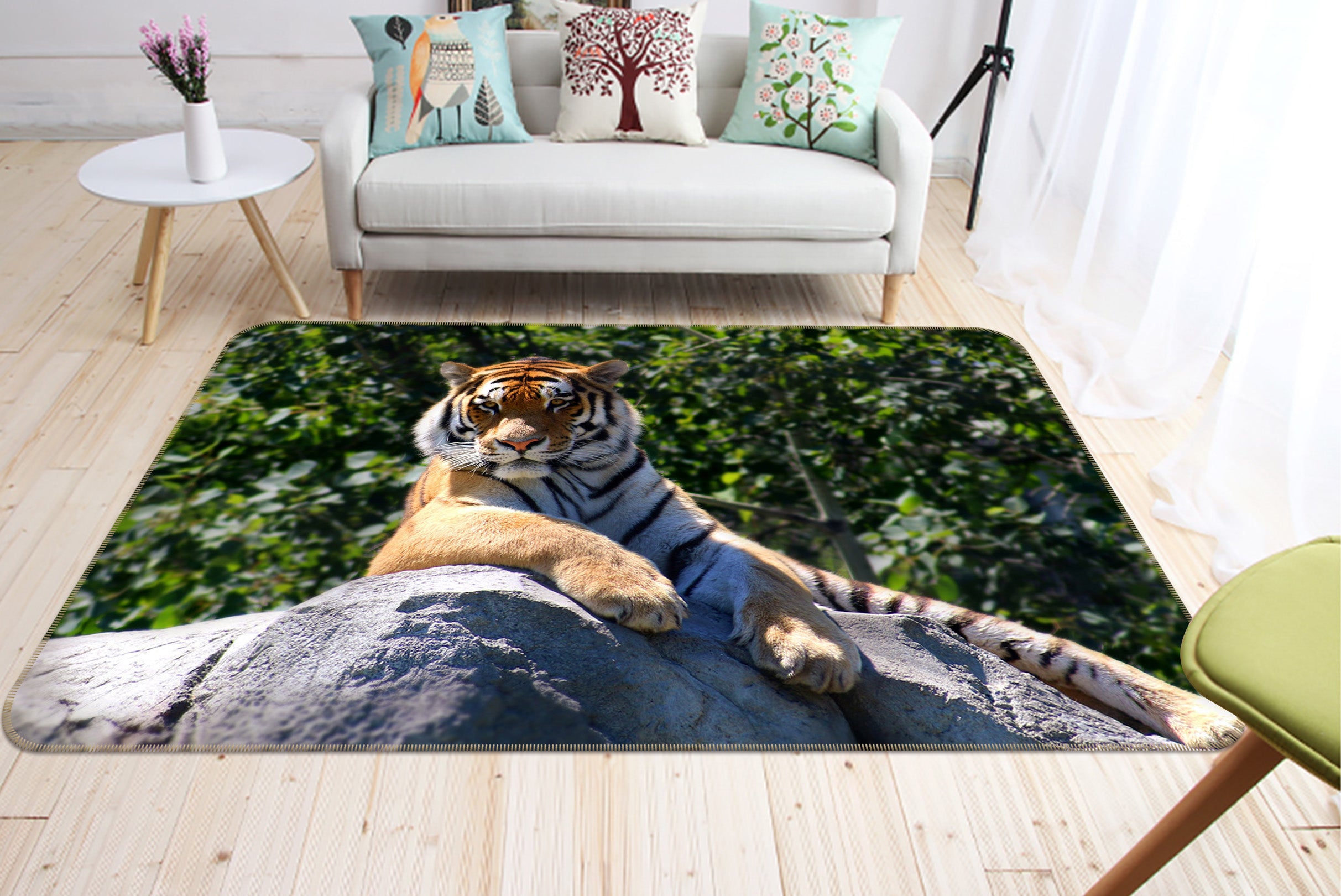 3D Stone Tiger 82162 Animal Non Slip Rug Mat