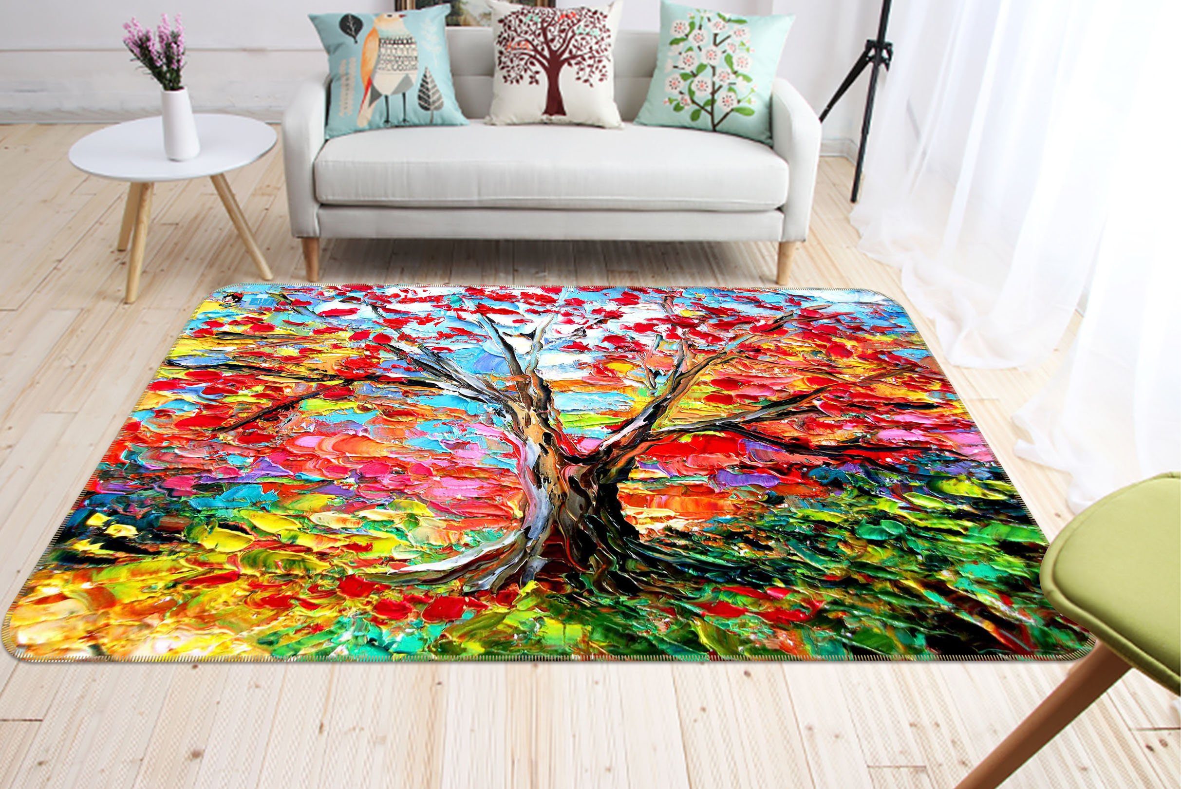 3D Bright Tree 428 Non Slip Rug Mat Mat AJ Creativity Home 