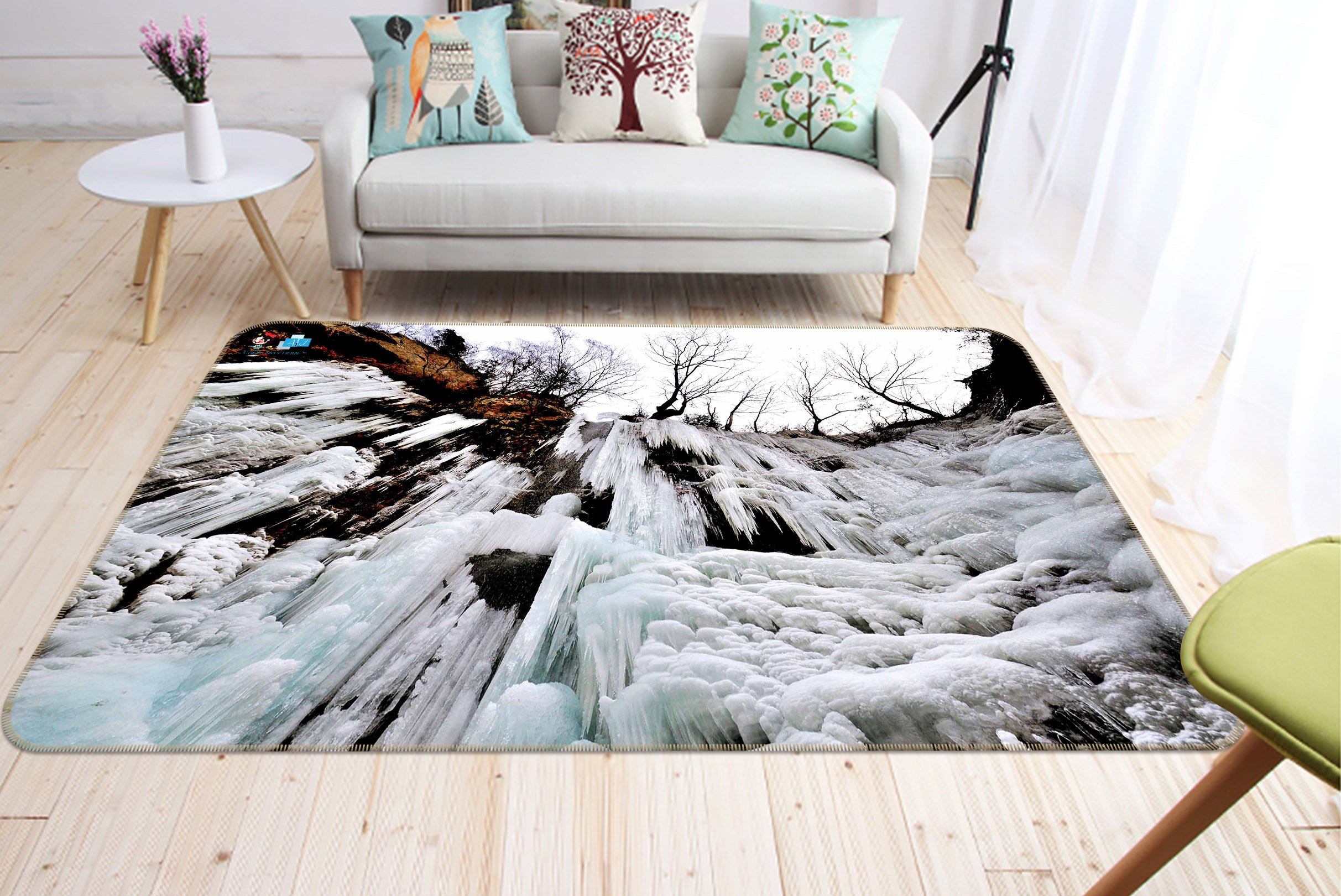 3D Icicle Mountain 396 Non Slip Rug Mat Mat AJ Creativity Home 