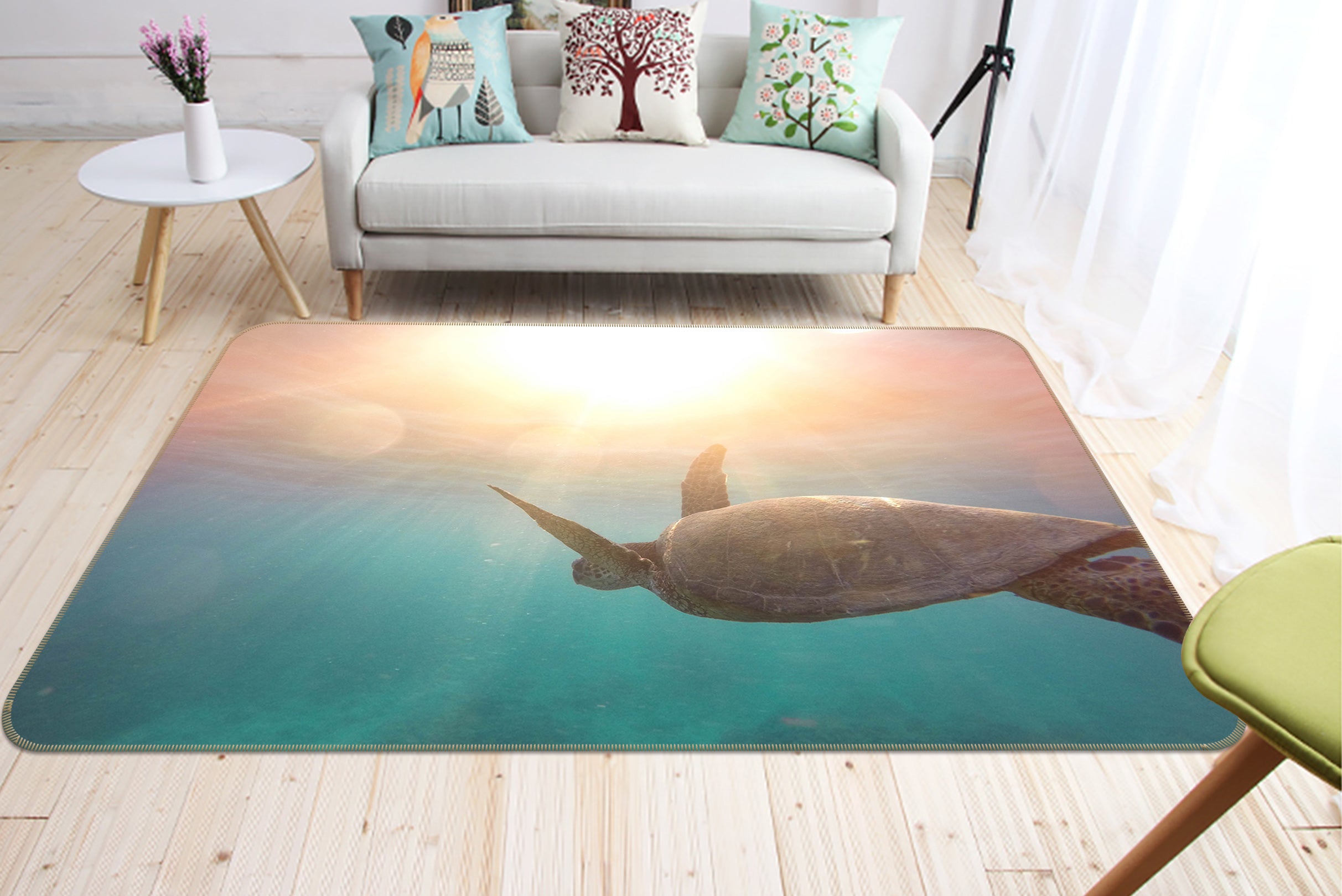 3D Sea Turtle 82147 Animal Non Slip Rug Mat