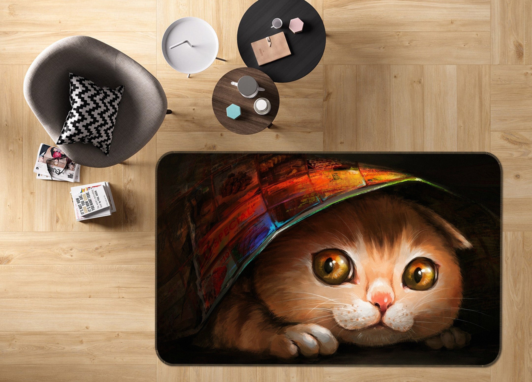 3D Cat 68228 Animal Non Slip Rug Mat