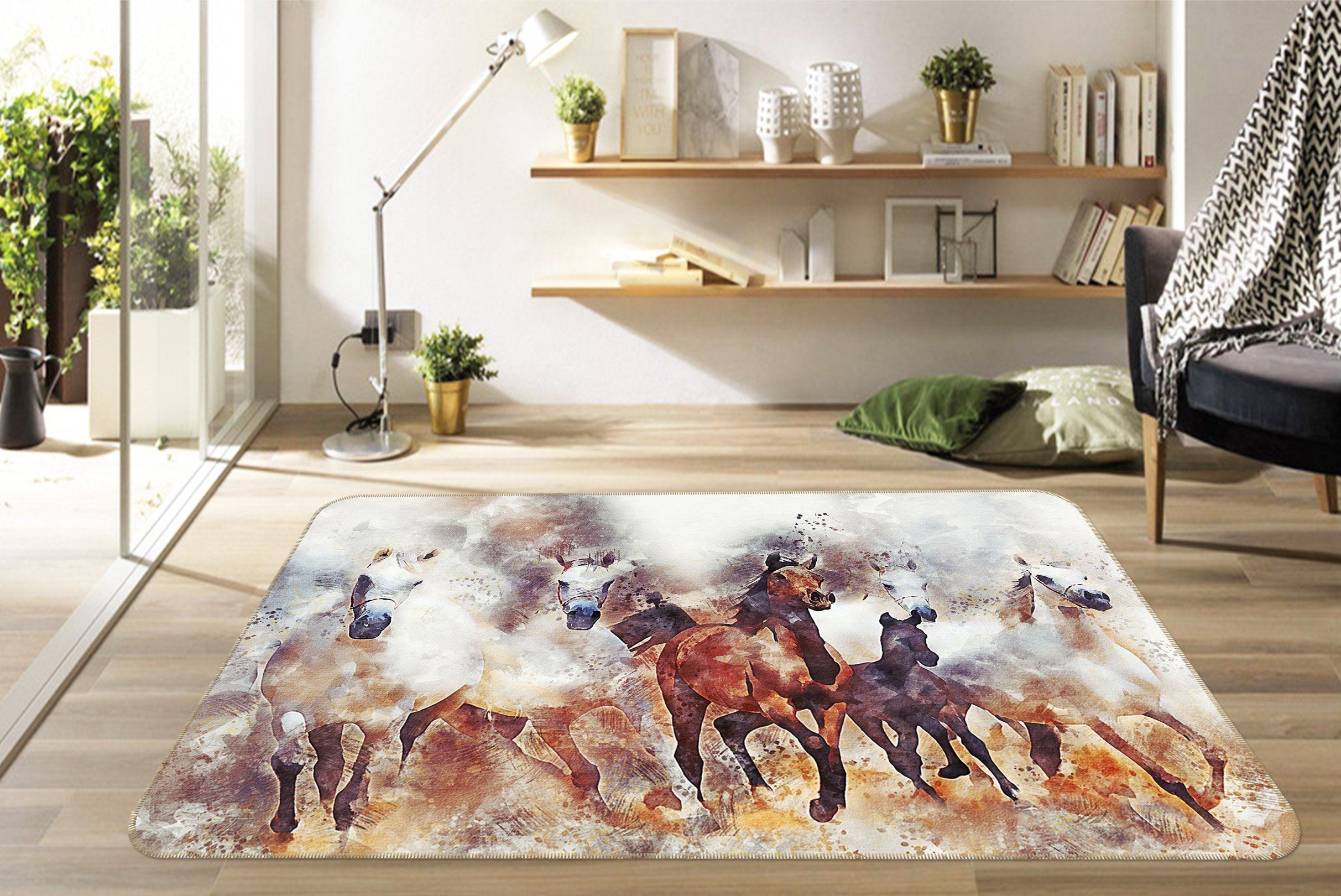 3D Horse Rushing 601 Animal Non Slip Rug Mat Mat AJ Creativity Home 