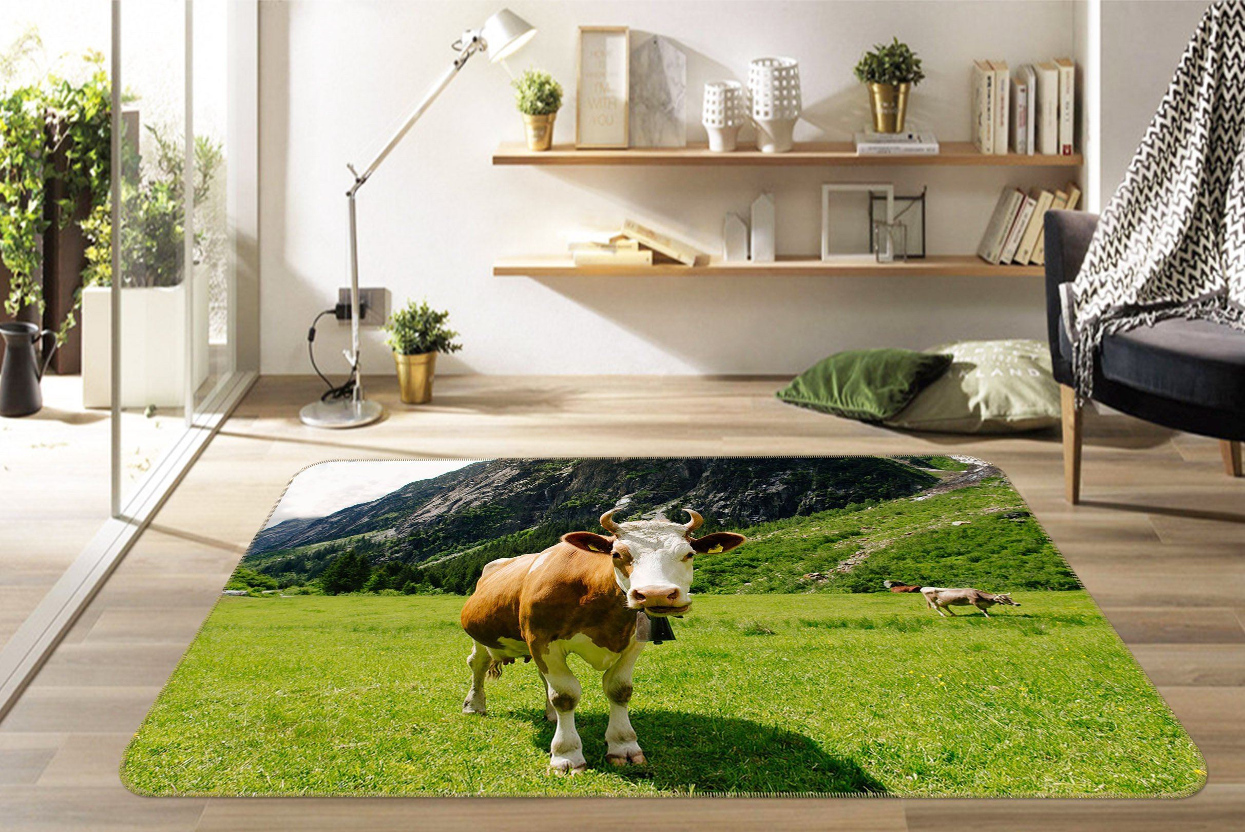 3D Prairie Cattle 208 Animal Non Slip Rug Mat Mat AJ Creativity Home 