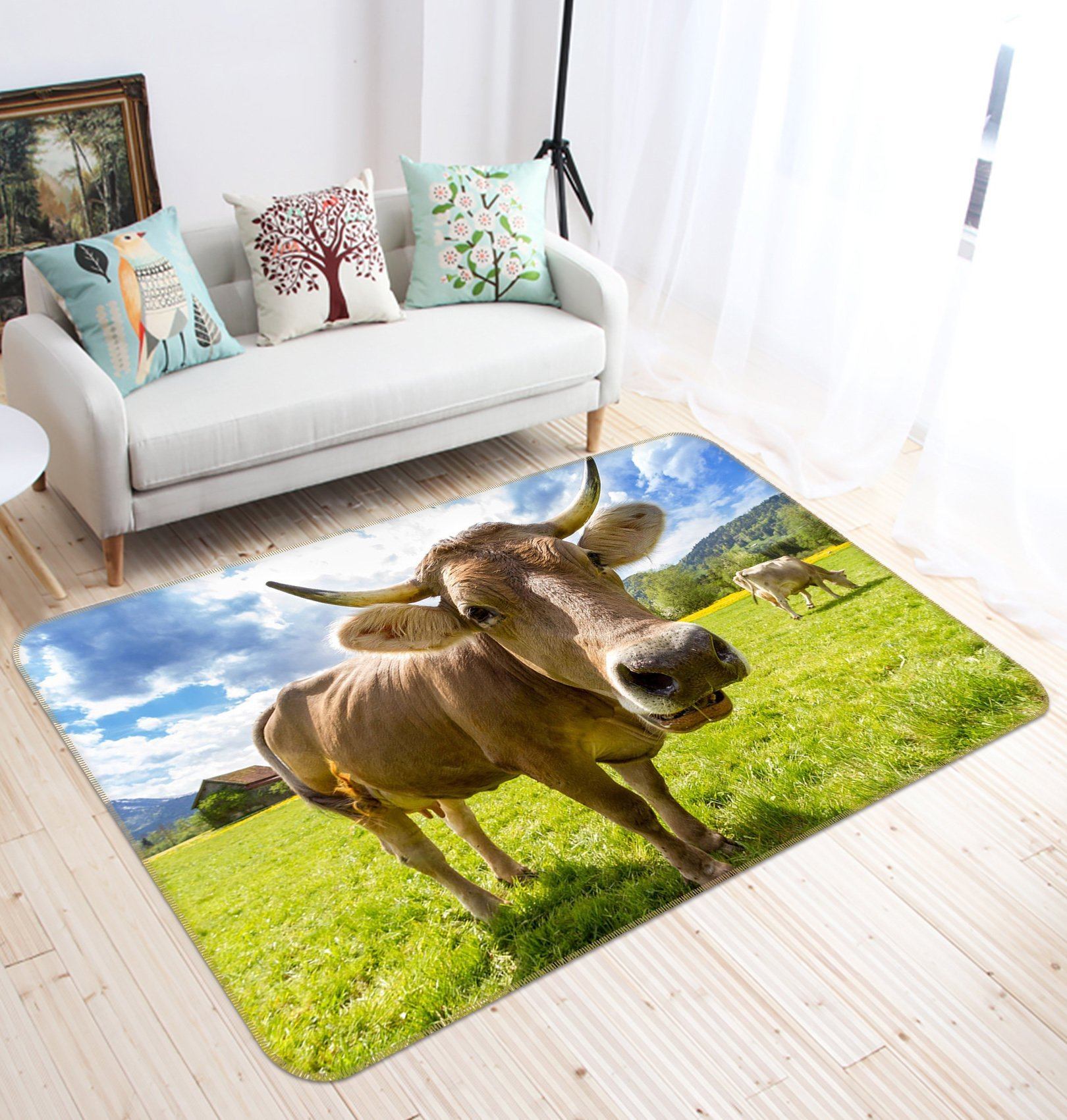 3D Cow 564 Animal Non Slip Rug Mat Mat AJ Creativity Home 