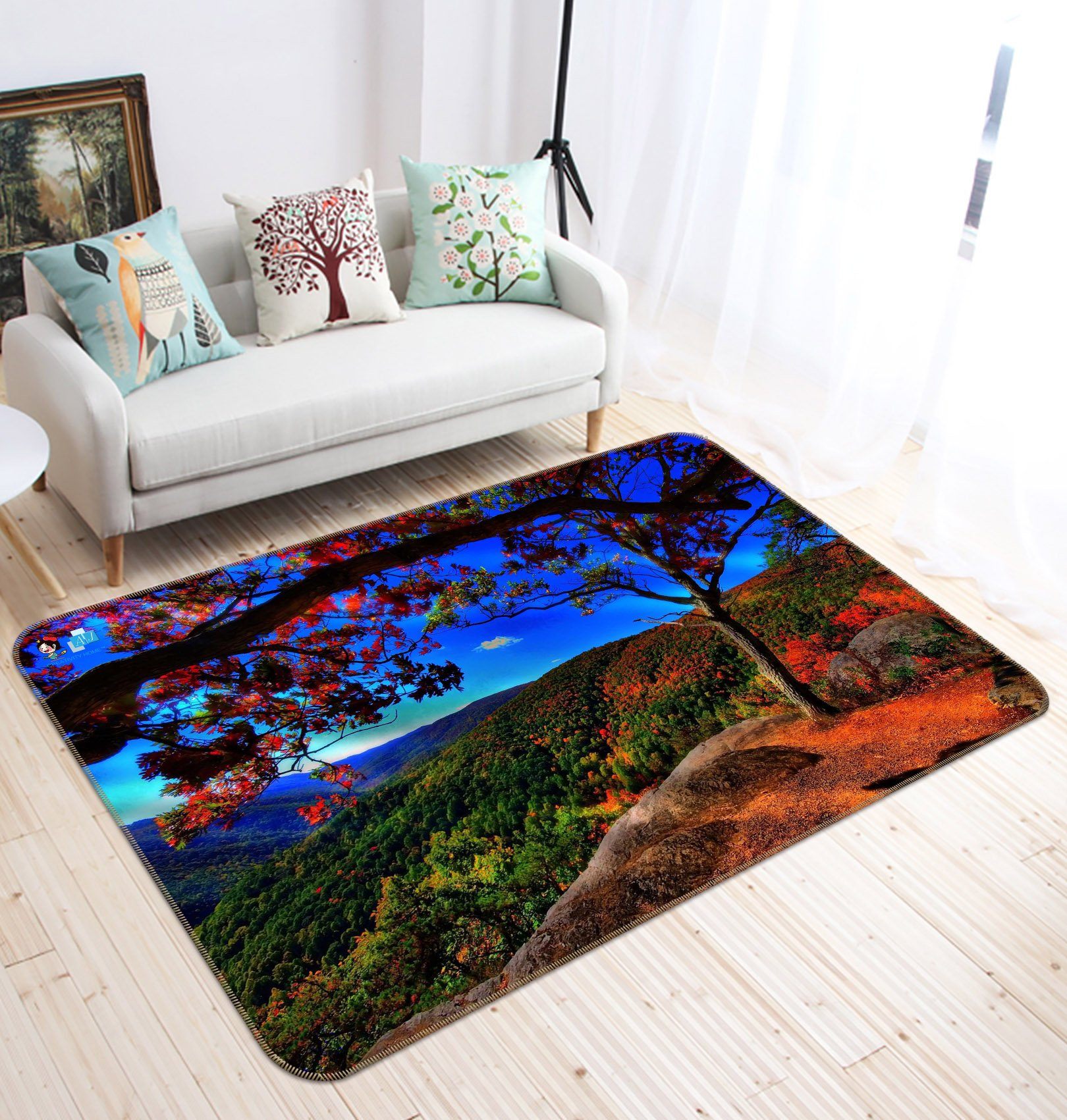 3D Mountain Forest 487 Non Slip Rug Mat Mat AJ Creativity Home 