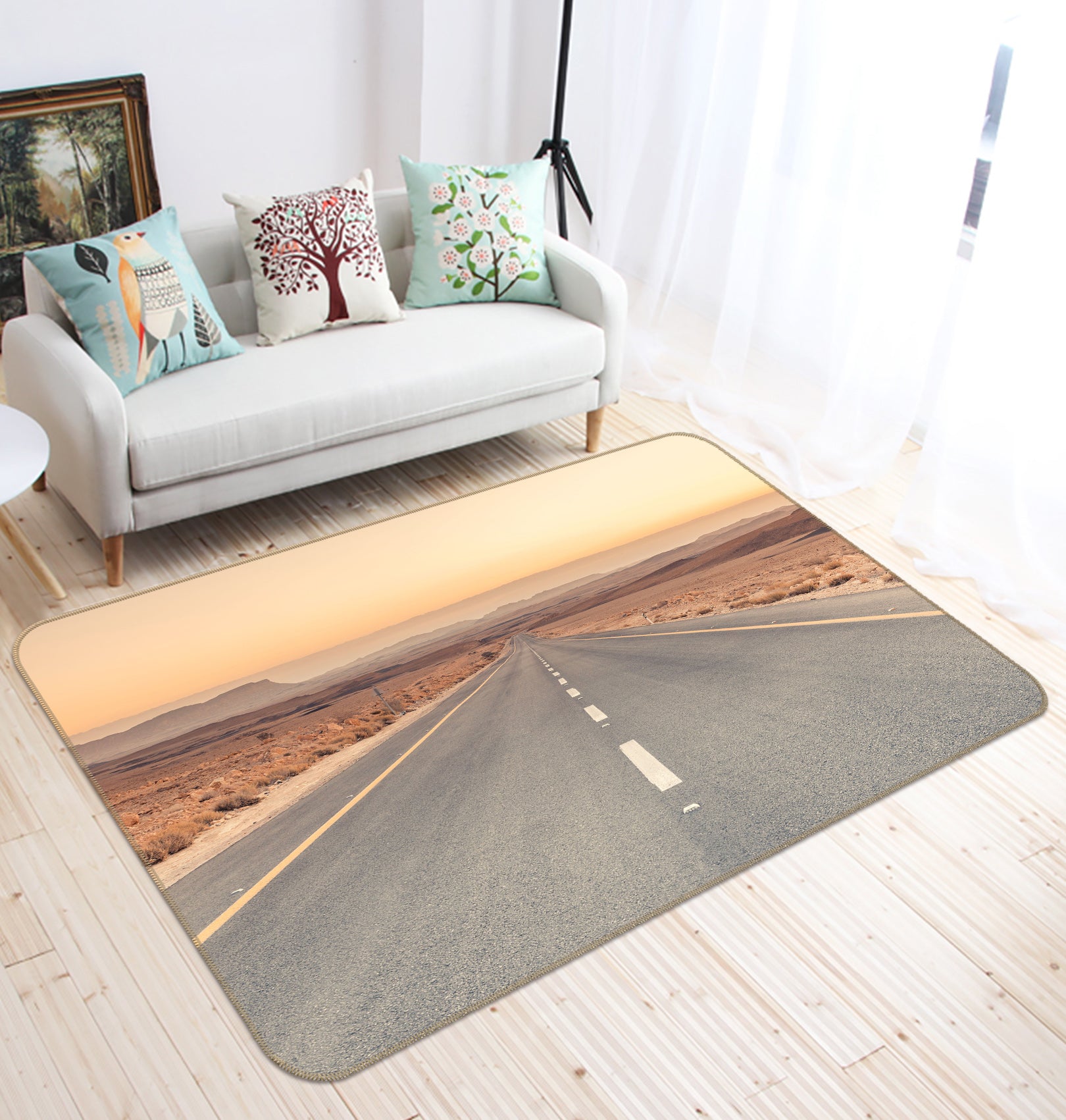 3D Prairie Road 137 Assaf Frank Rug Non Slip Rug Mat