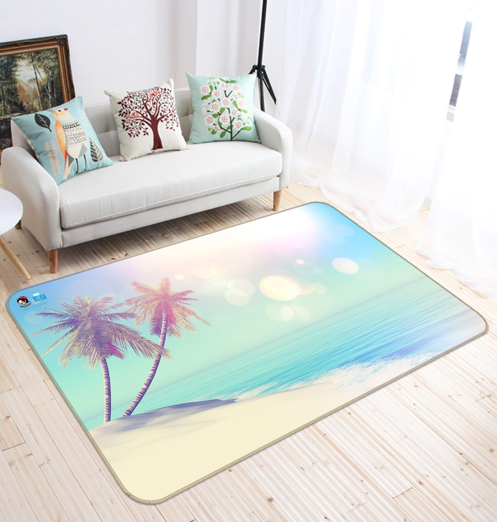 3D Halo Coconut Tree 189 Non Slip Rug Mat Mat AJ Creativity Home 