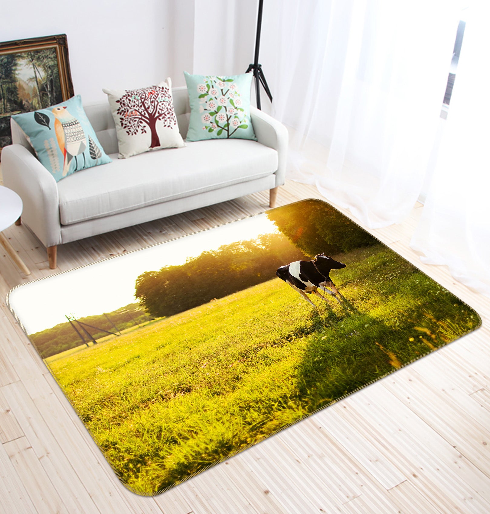 3D Grass Cows 82136 Animal Non Slip Rug Mat