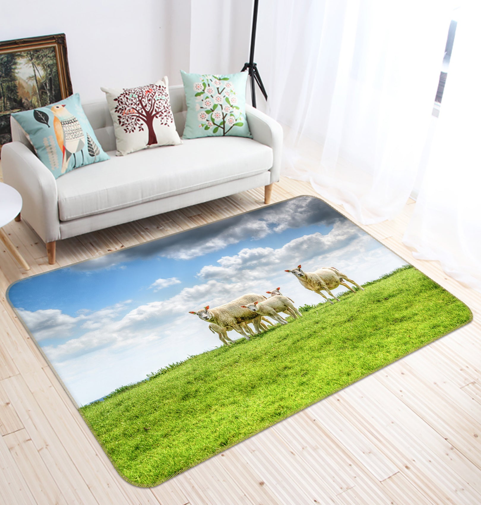 3D Sheep Lawn 82150 Animal Non Slip Rug Mat