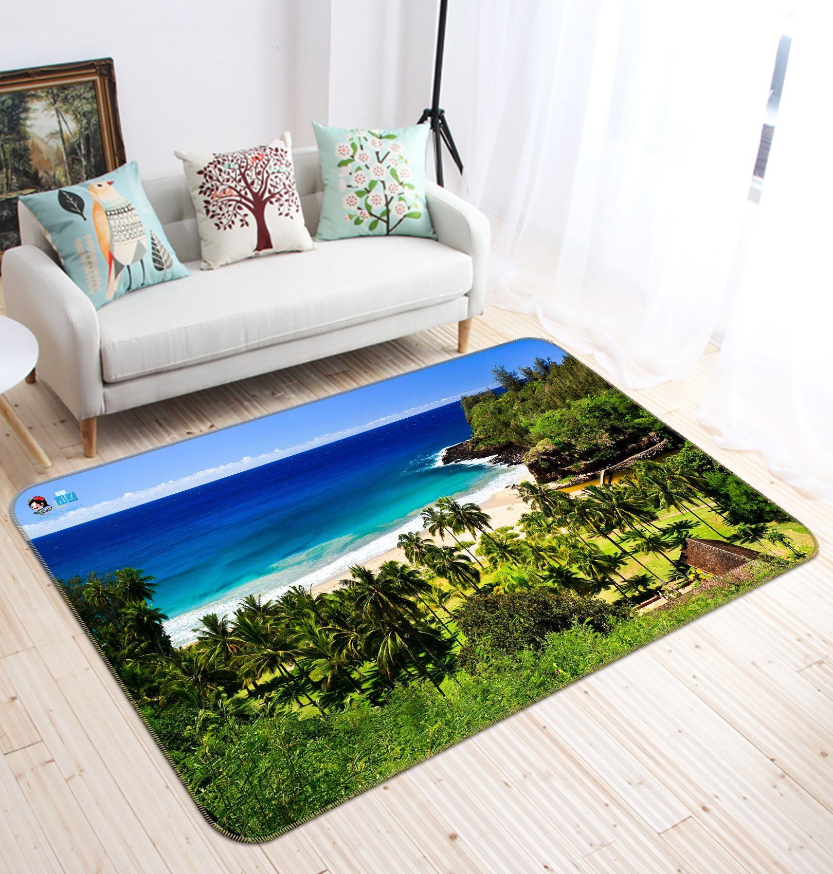 3D Coconut Grove 435 Non Slip Rug Mat Mat AJ Creativity Home 