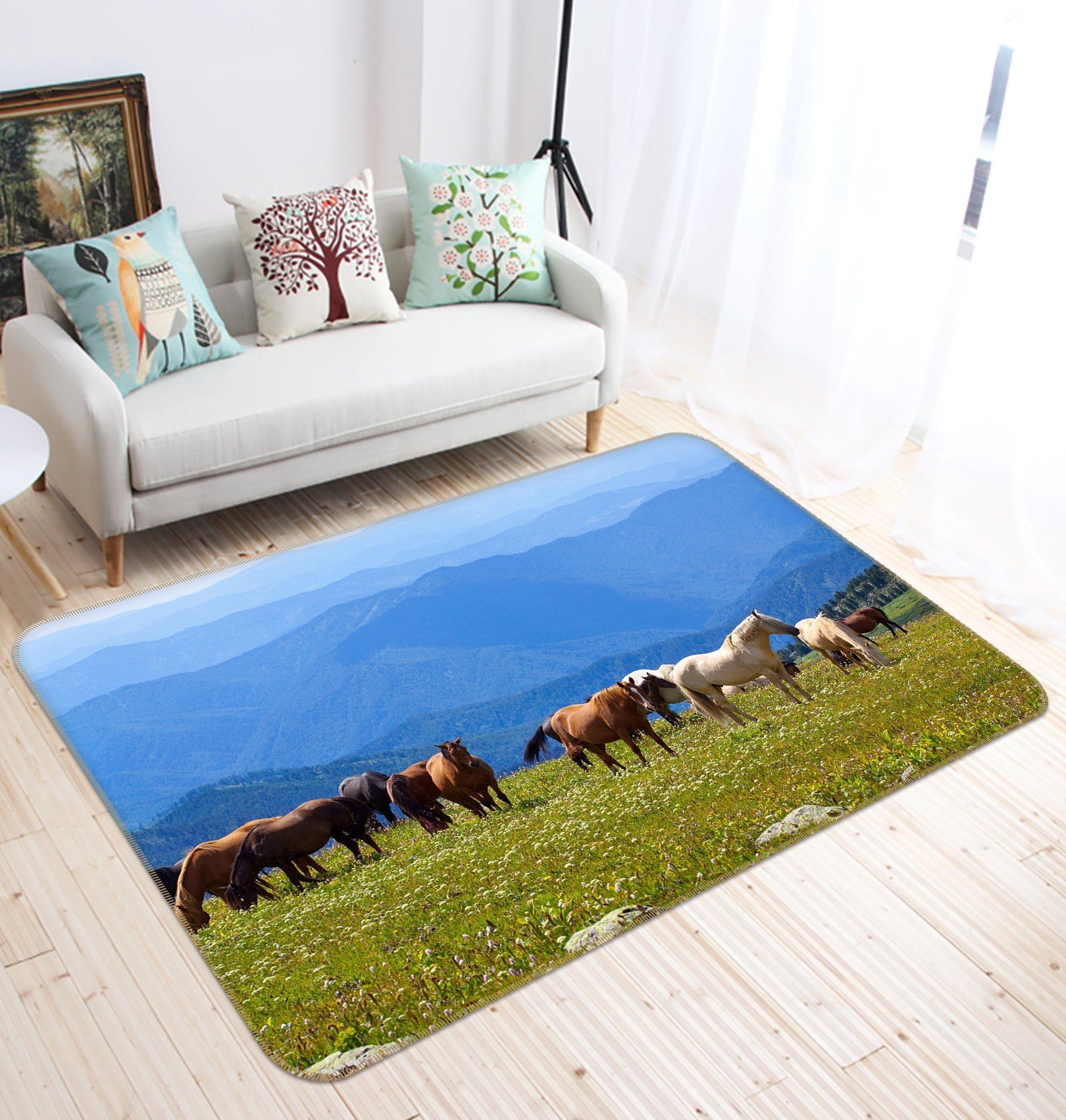 3D Prairie Horse 582 Animal Non Slip Rug Mat Mat AJ Creativity Home 