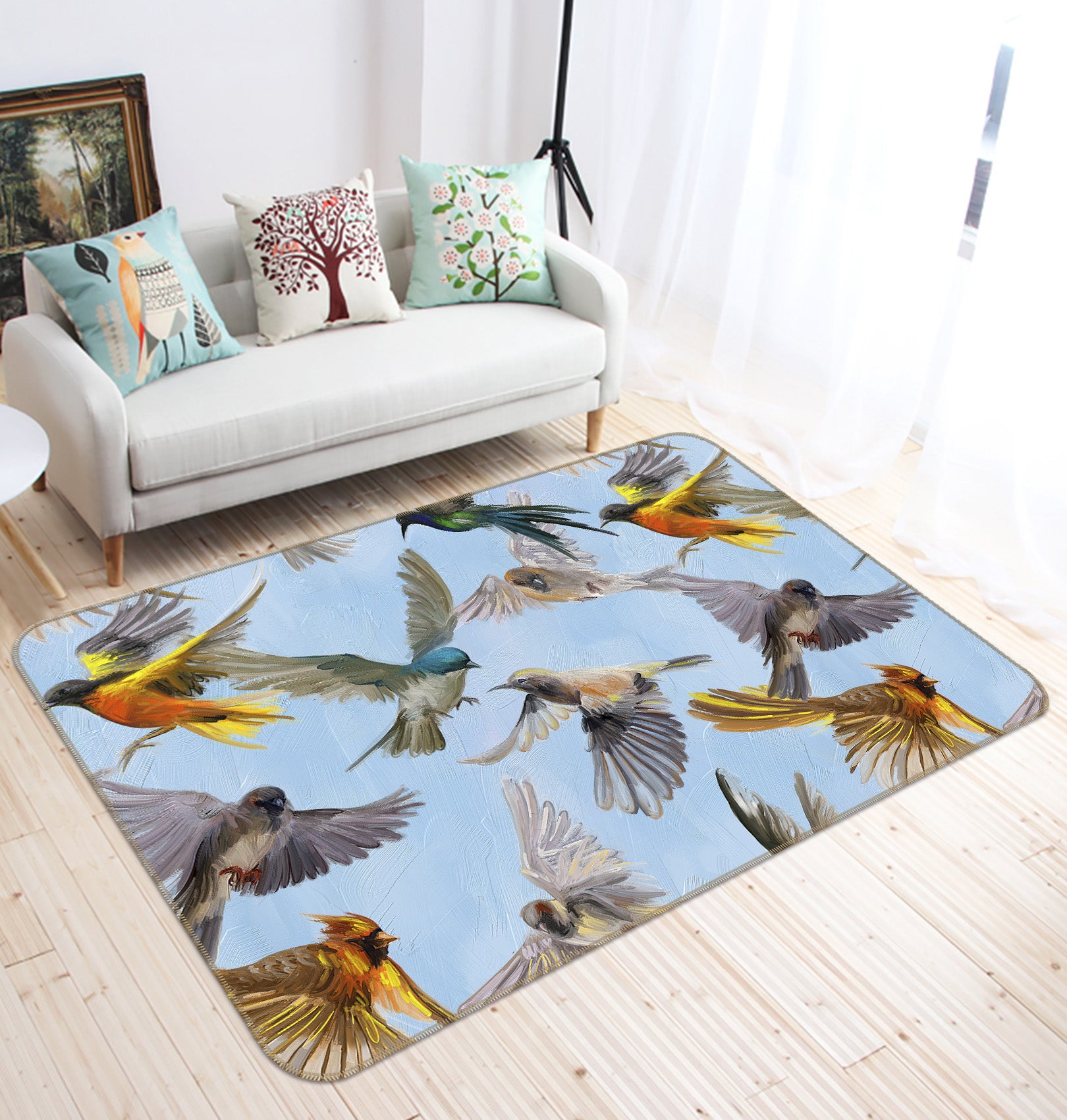 3D Flock Birds 69028 Animal Non Slip Rug Mat