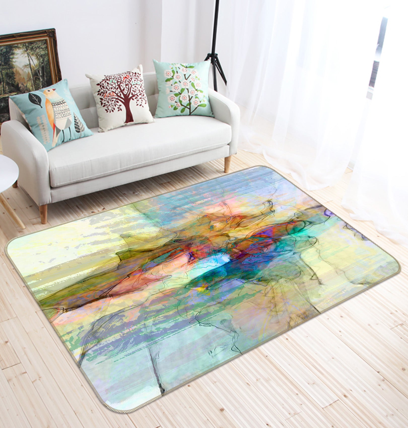 3D Morning Sea 1034 Michael Tienhaara Rug Non Slip Rug Mat