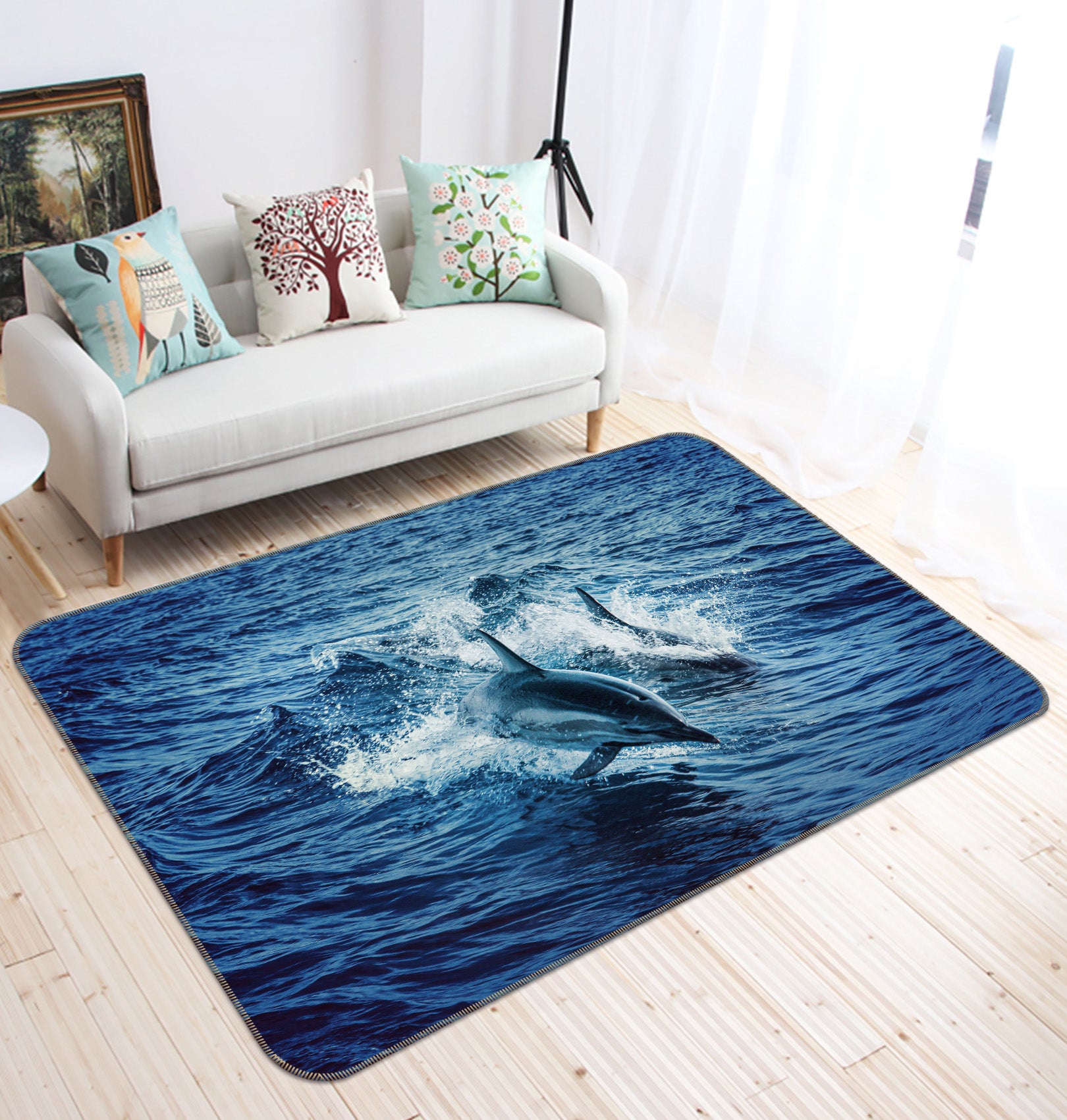 3D Sea Dolphin 68236 Animal Non Slip Rug Mat