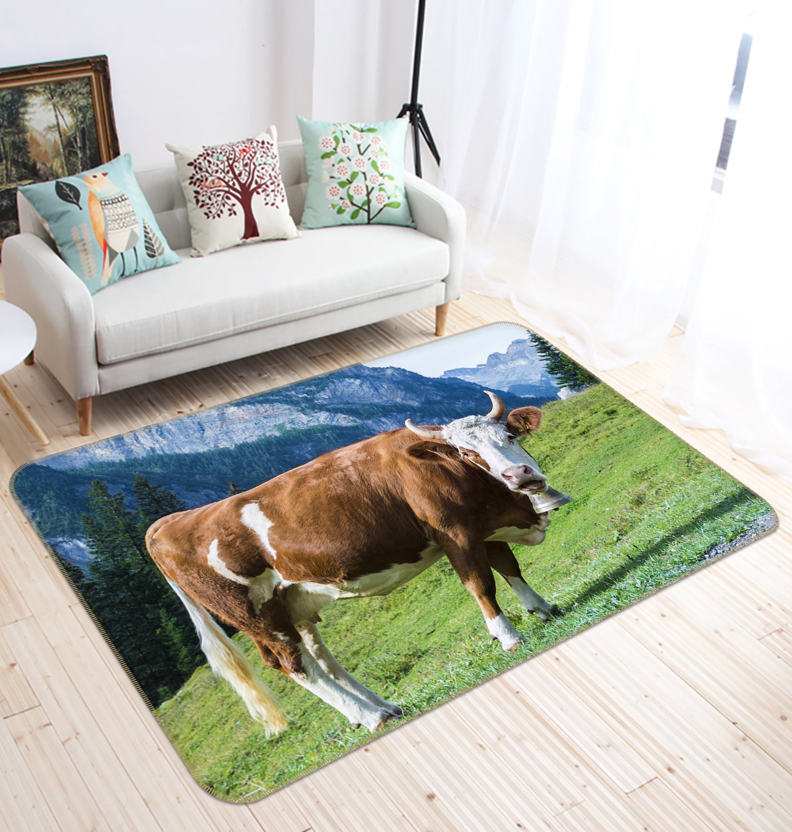 3D Cattle Grass 82086 Animal Non Slip Rug Mat