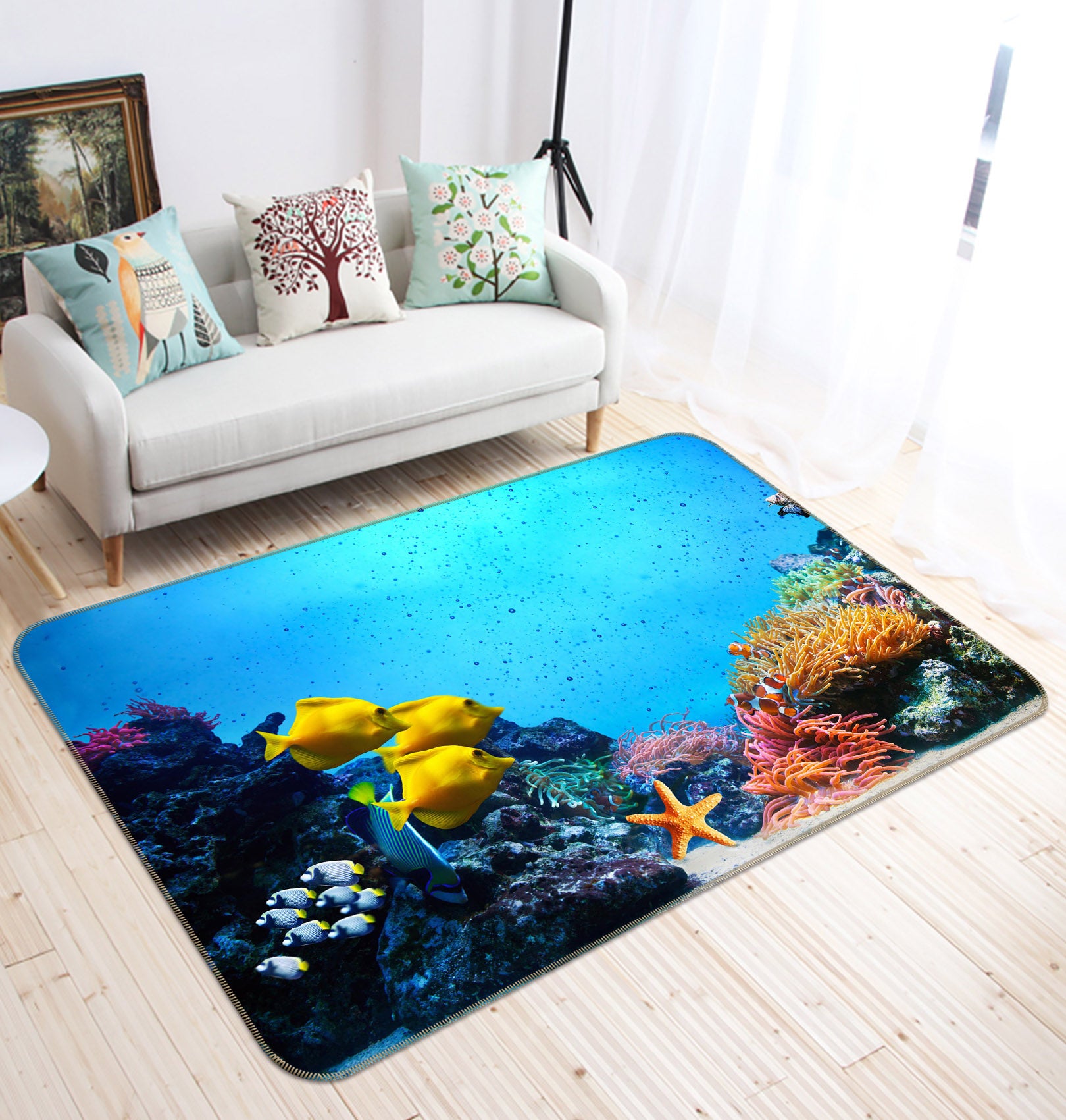 3D Starfish Coral Fish 68142 Animal Non Slip Rug Mat