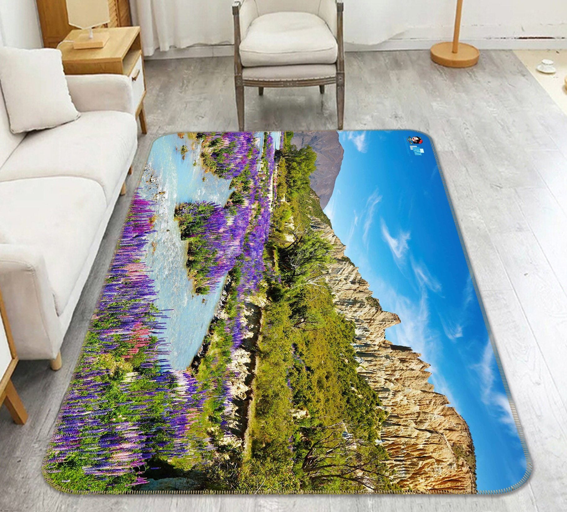 3D Lavender Mountain 463 Non Slip Rug Mat Mat AJ Creativity Home 