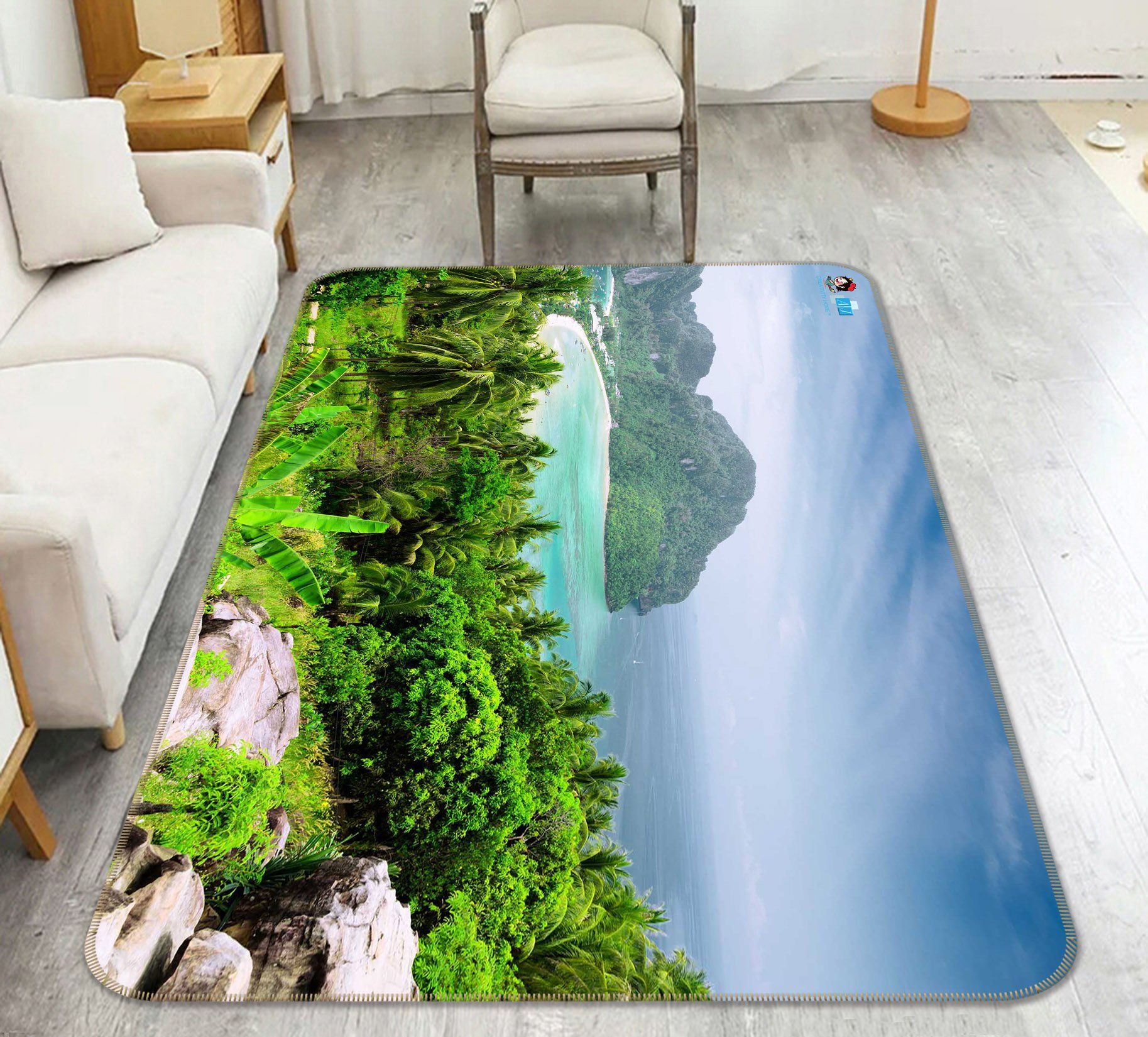 3D Woods Sea 462 Non Slip Rug Mat Mat AJ Creativity Home 