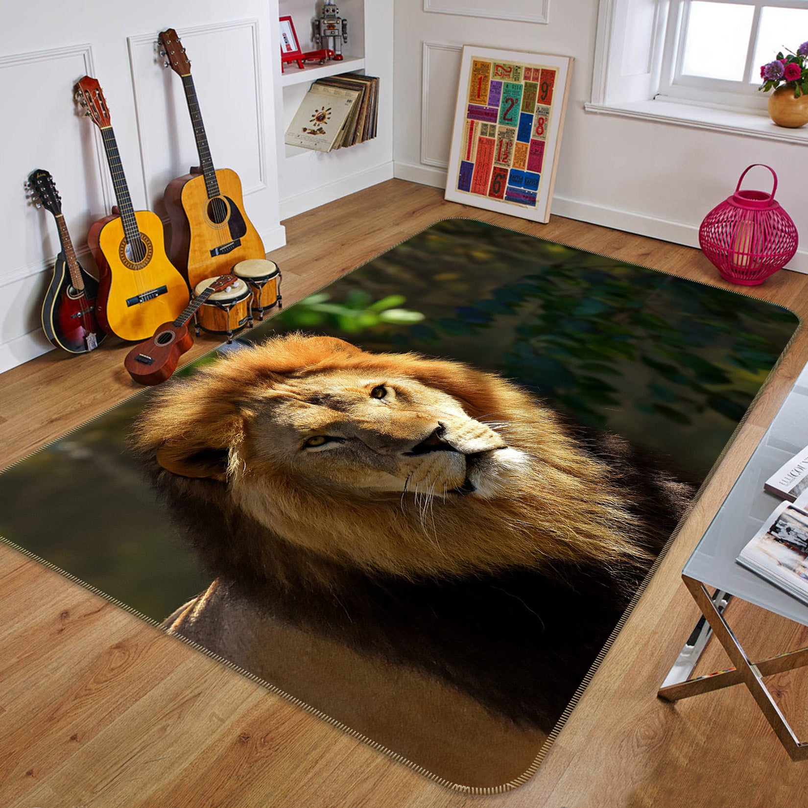 3D Lion 82132 Animal Non Slip Rug Mat