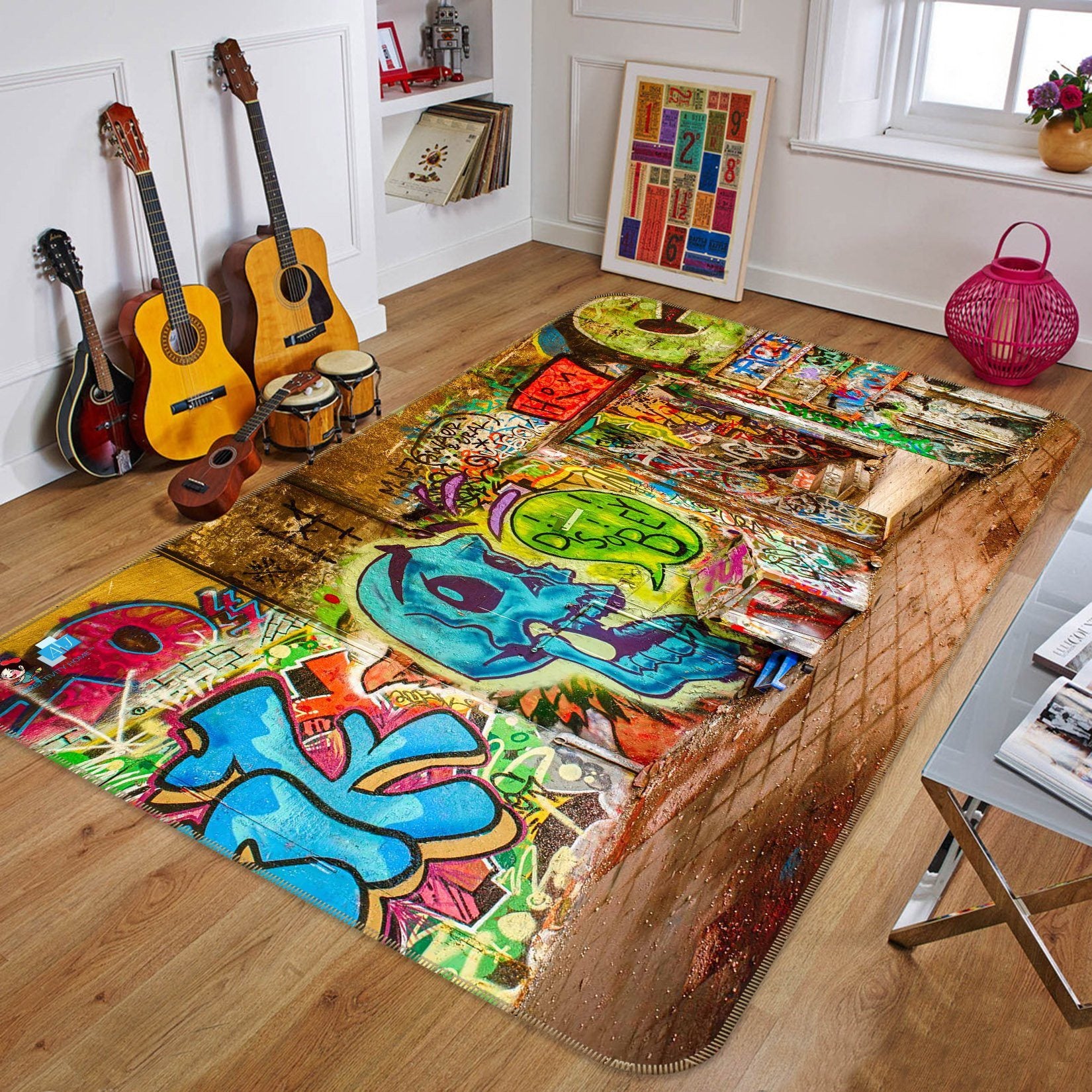 3D Graffiti Door 474 Non Slip Rug Mat Mat AJ Creativity Home 