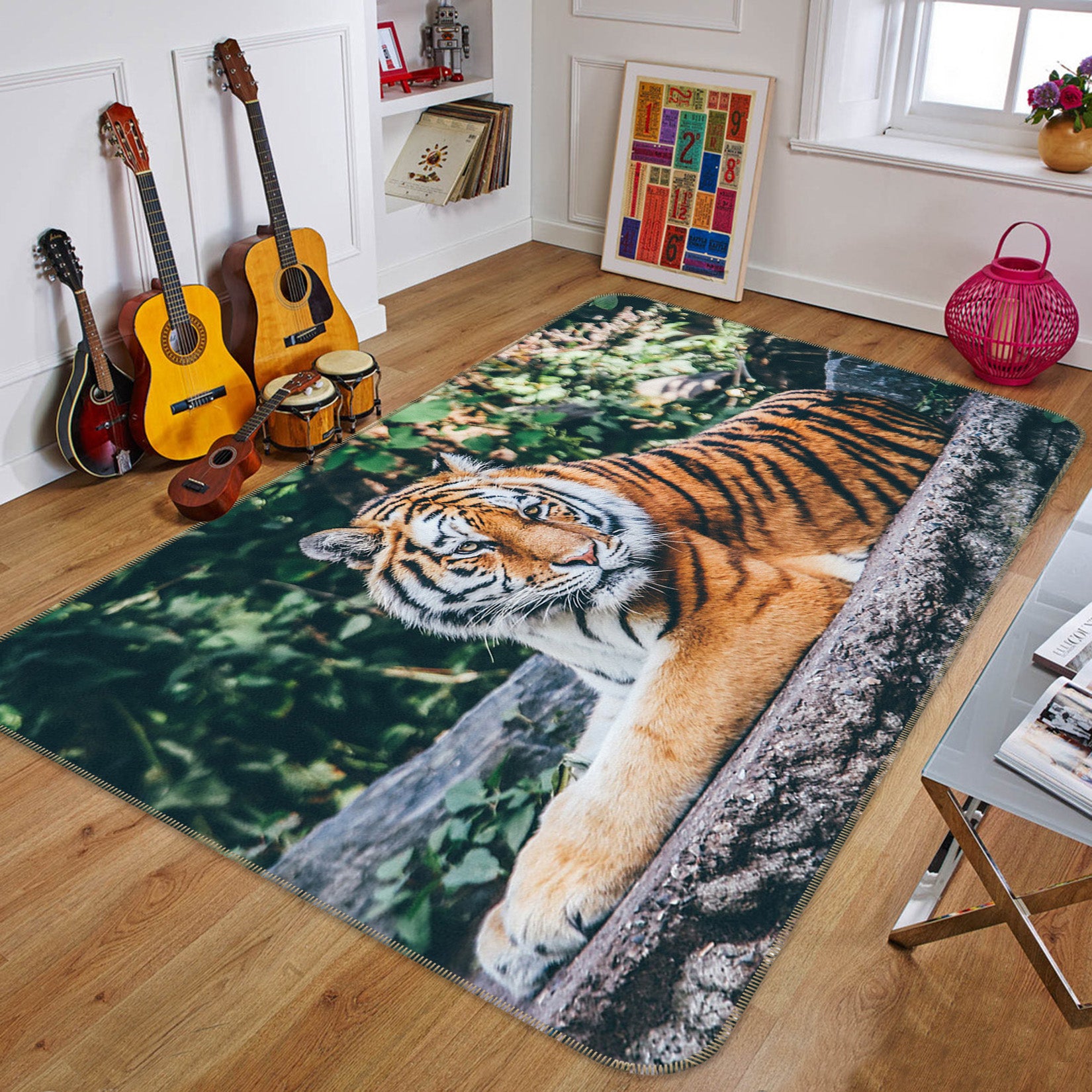 3D Resting Tiger 82076 Animal Non Slip Rug Mat