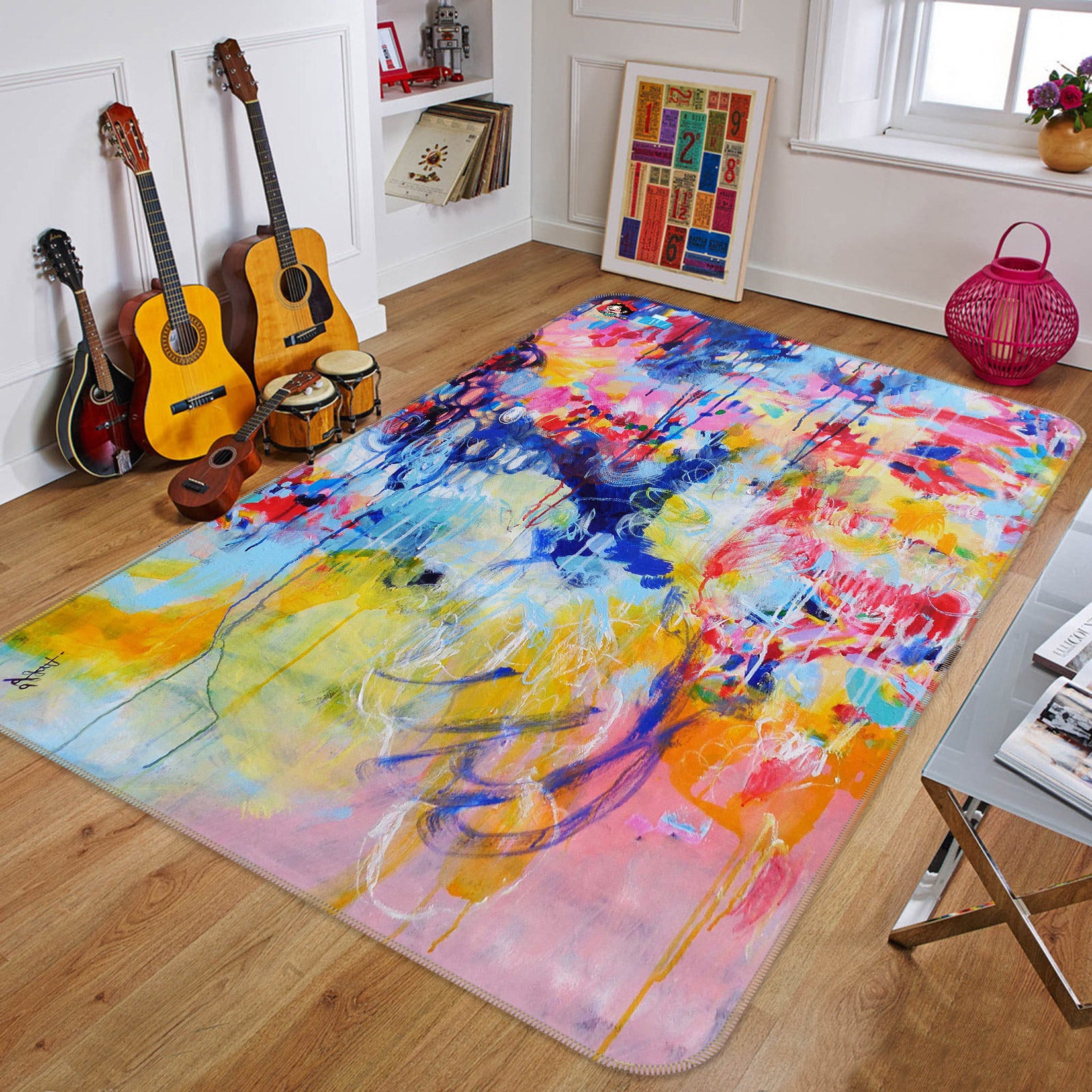 3D Colorful Paint Splash 123154 Misako Chida Rug Non Slip Rug Mat