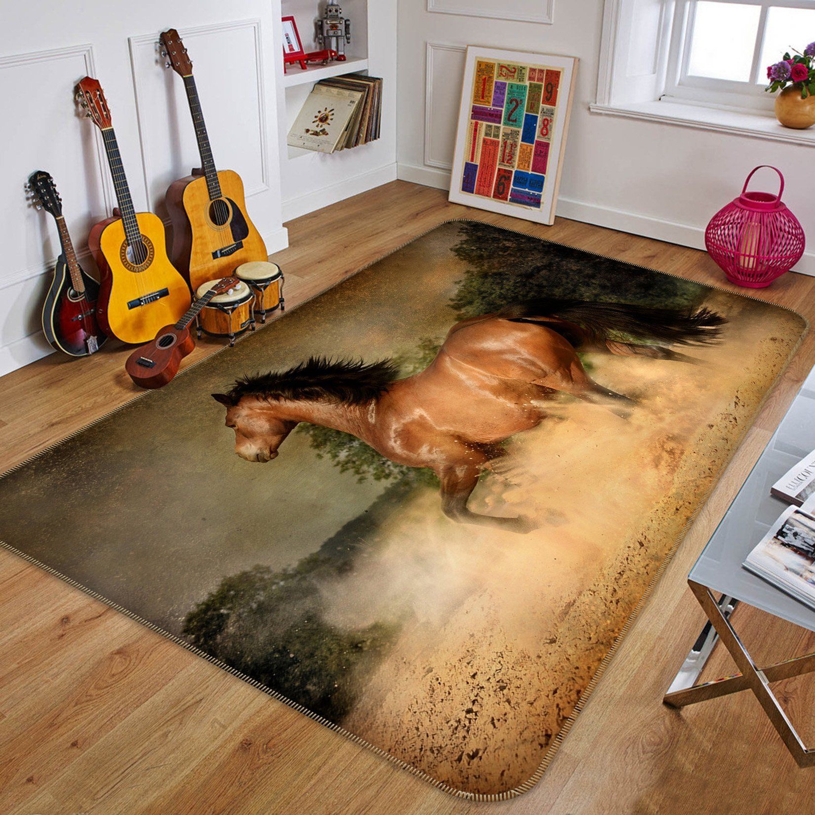 3D Dusk Horse 613 Animal Non Slip Rug Mat Mat AJ Creativity Home 