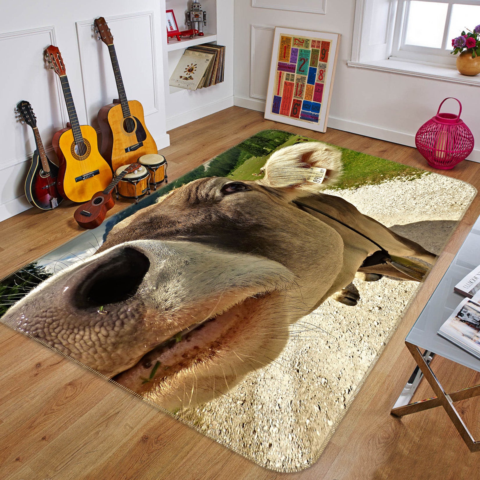 3D Cattle  82088 Animal Non Slip Rug Mat