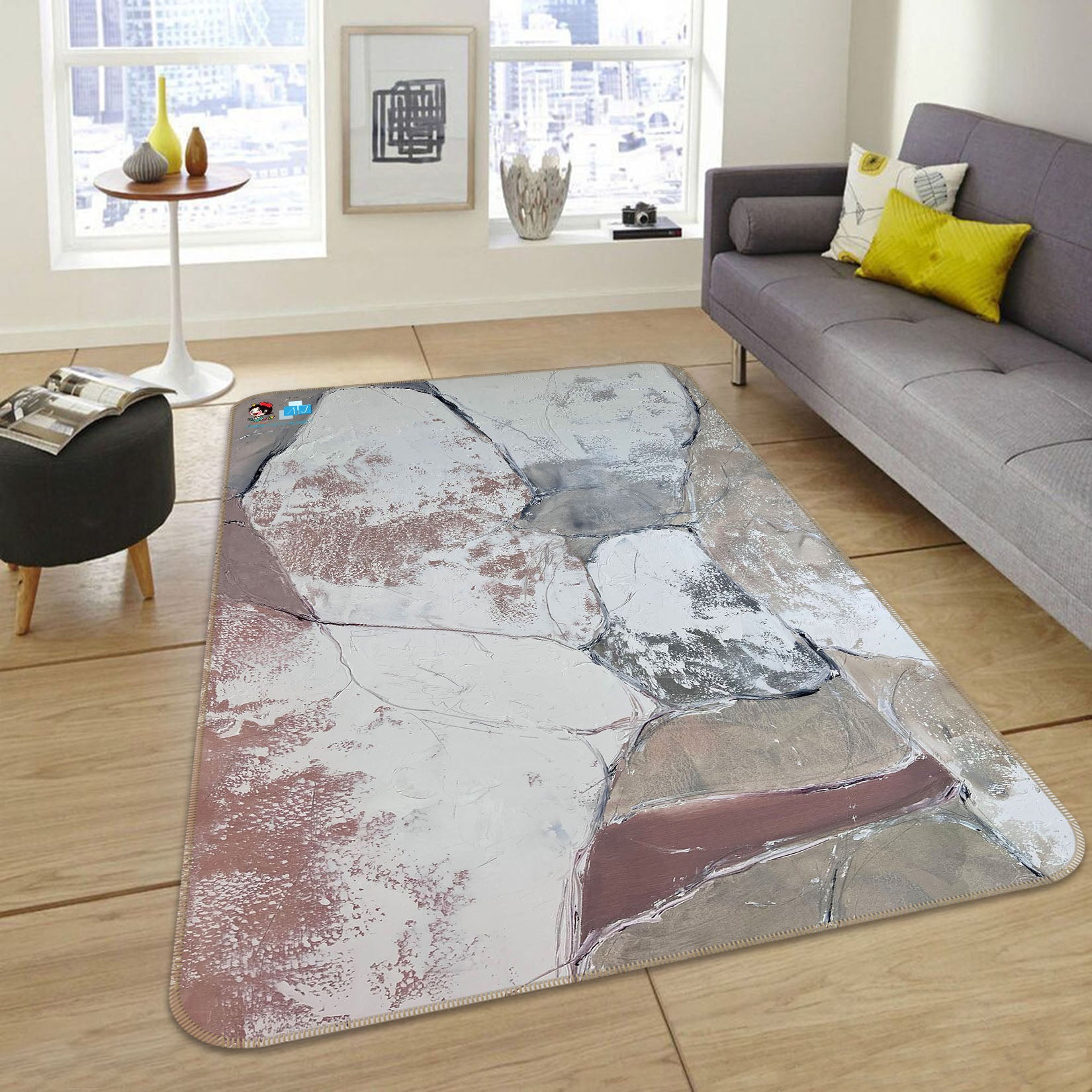 3D Artistic Texture 4128 Skromova Marina Rug Non Slip Rug Mat