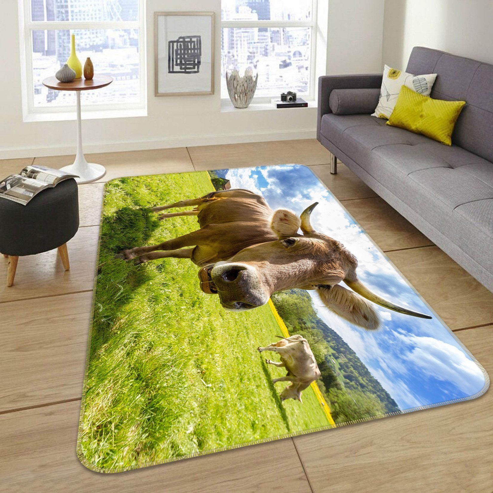 3D Cow 564 Animal Non Slip Rug Mat Mat AJ Creativity Home 